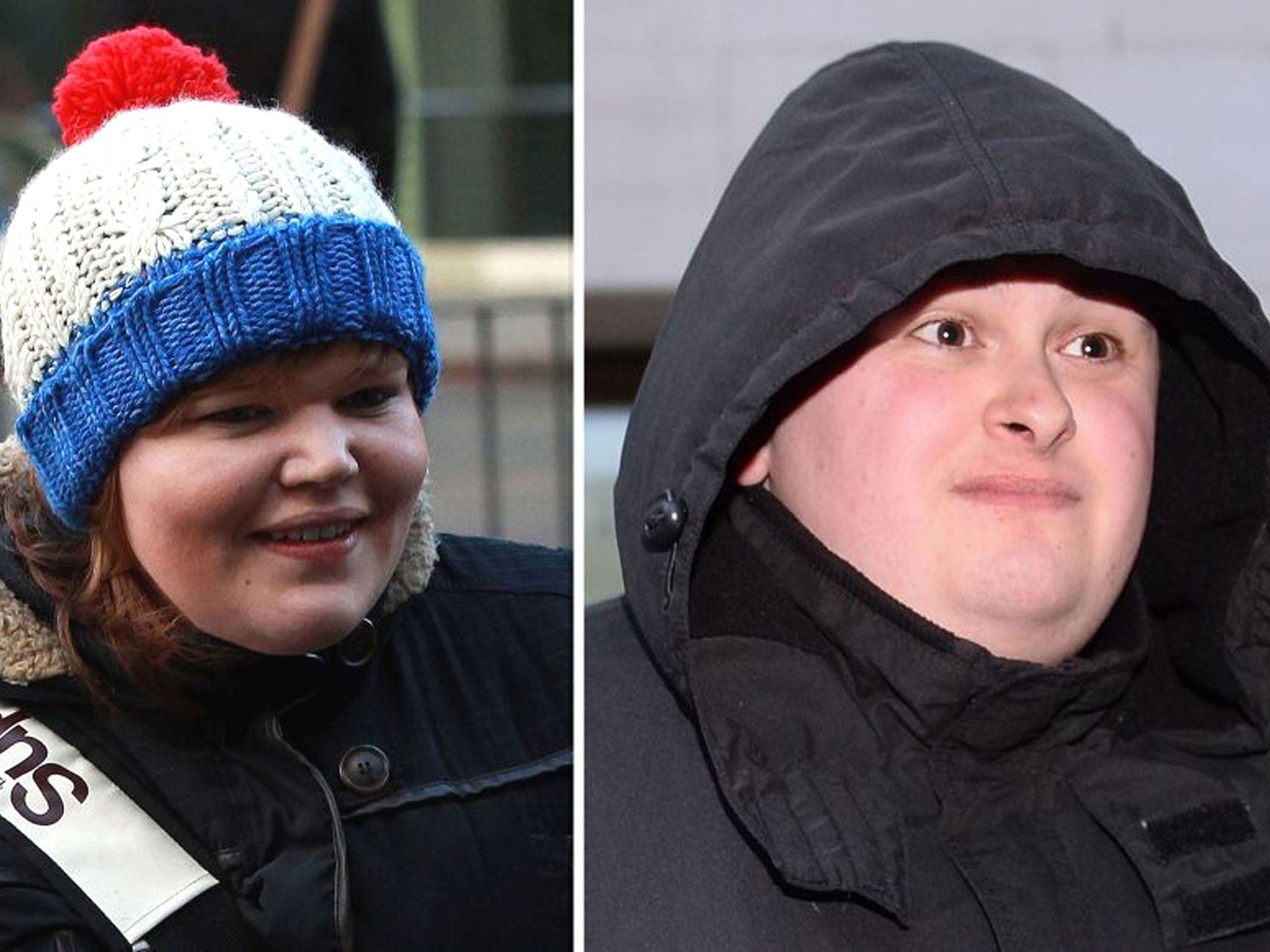 Isabella Sorley (left) and John Nimmo have been jailed for abusing a feminist campaigner over Twitter