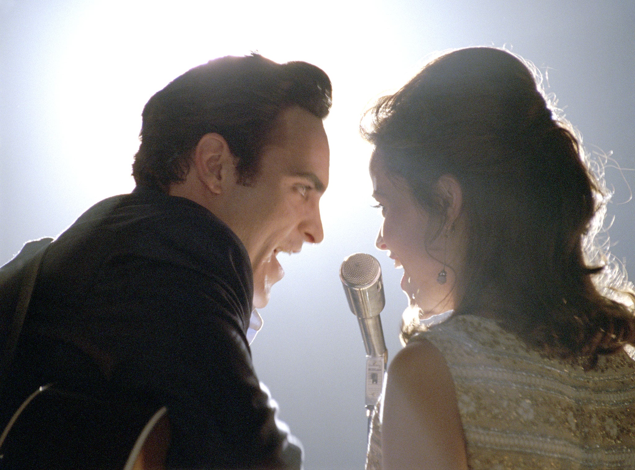 Man in black: Phoenix played Johnny Cash alongside Reese Witherspoon as June Carter in 2005