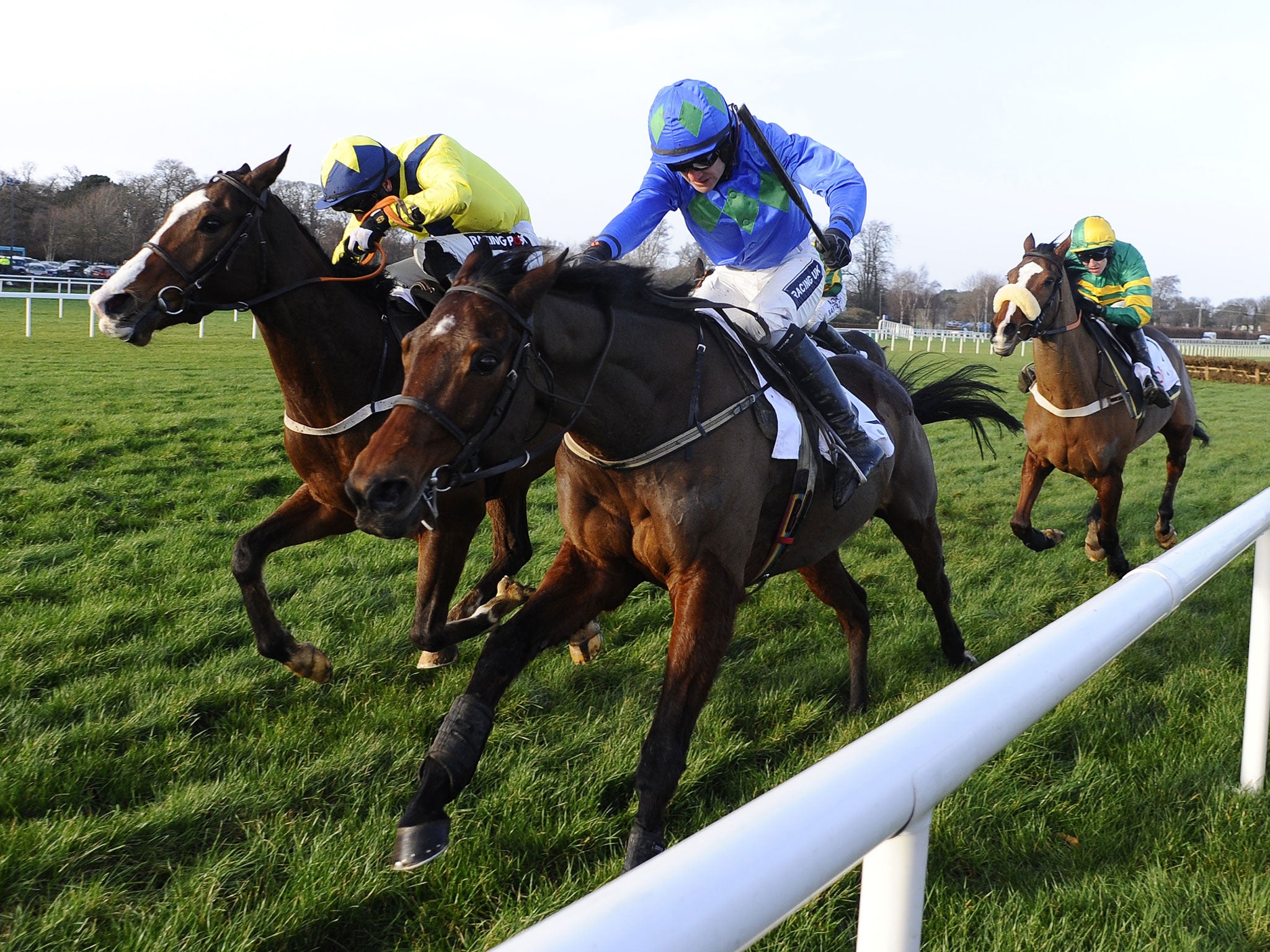 Hurricane Fly, ridden by Ruby Walsh, winning the Irish Champion Hurdle on Sunday