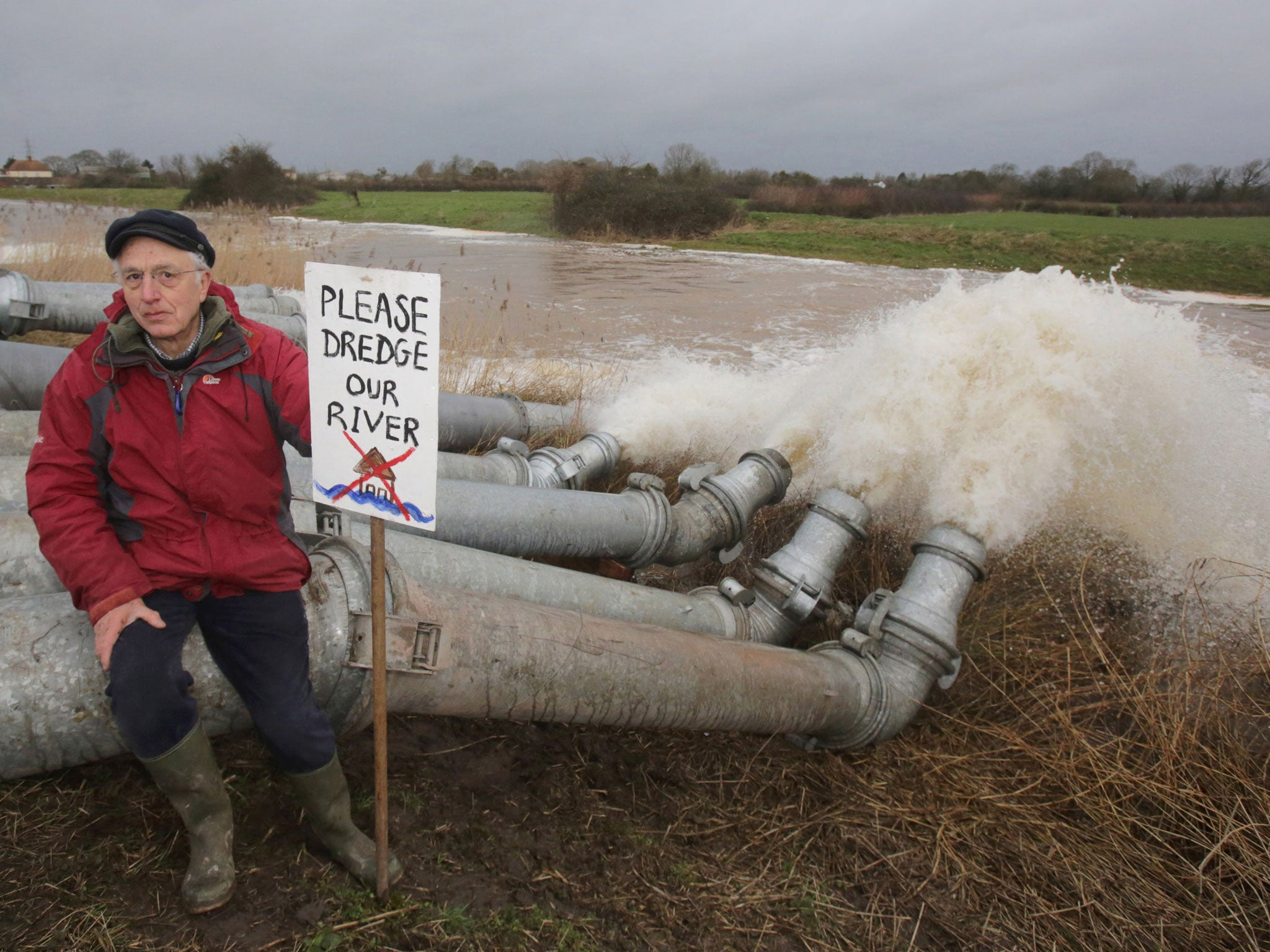 Local councillor Julian Taylor following a visit by the Environment Secretary Owen Paterson at the Northmoor Pumping Station