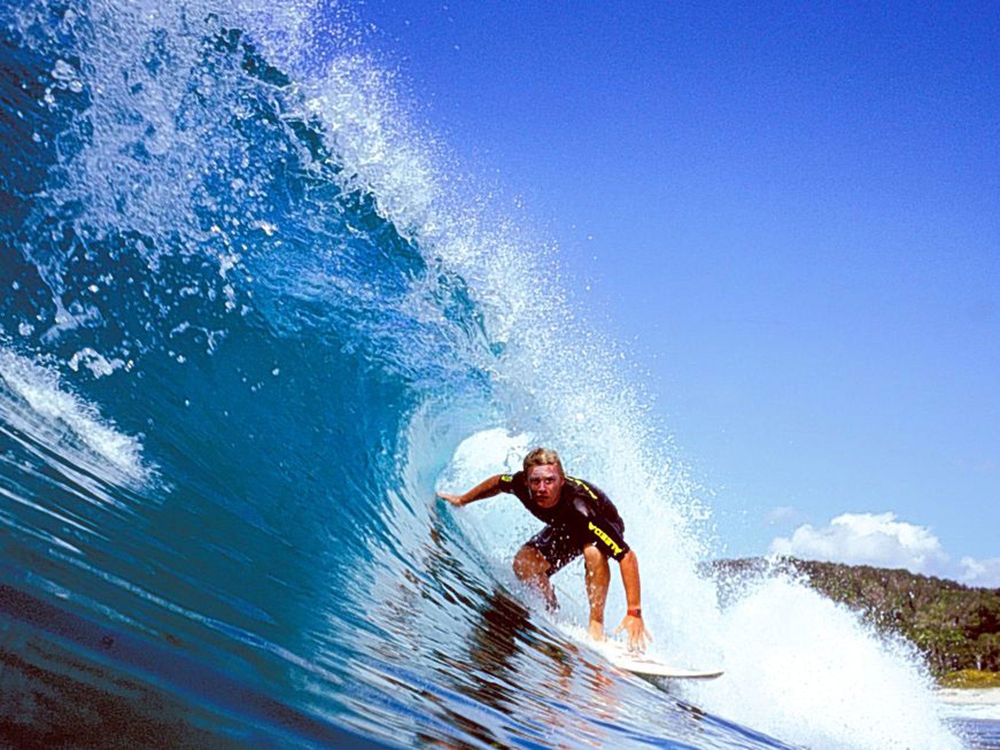 Surfing in Byron Bay