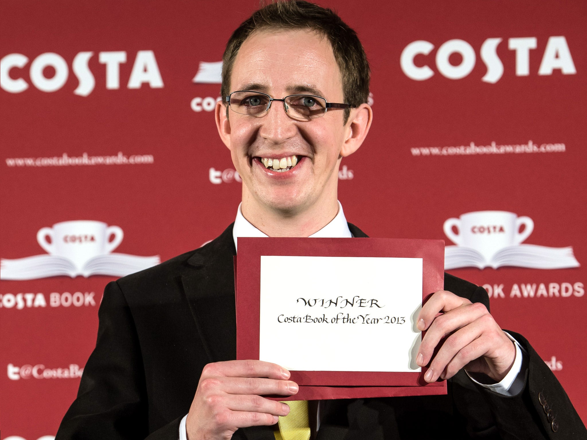 Nathan Filer, winner of the 2013 Costa Book of the Year