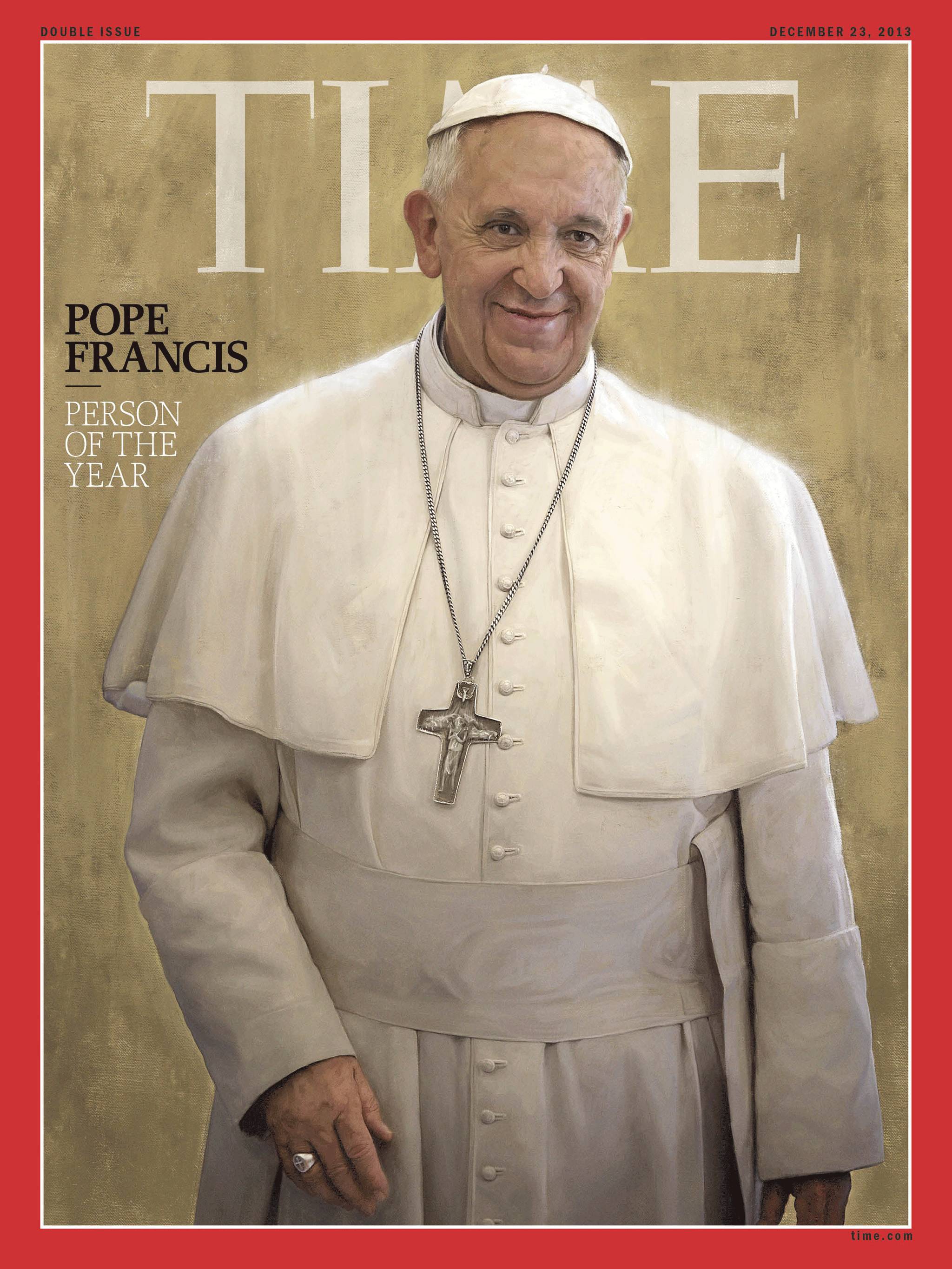 Pope Francis covers Time magazine (Picture: EPA/Time)