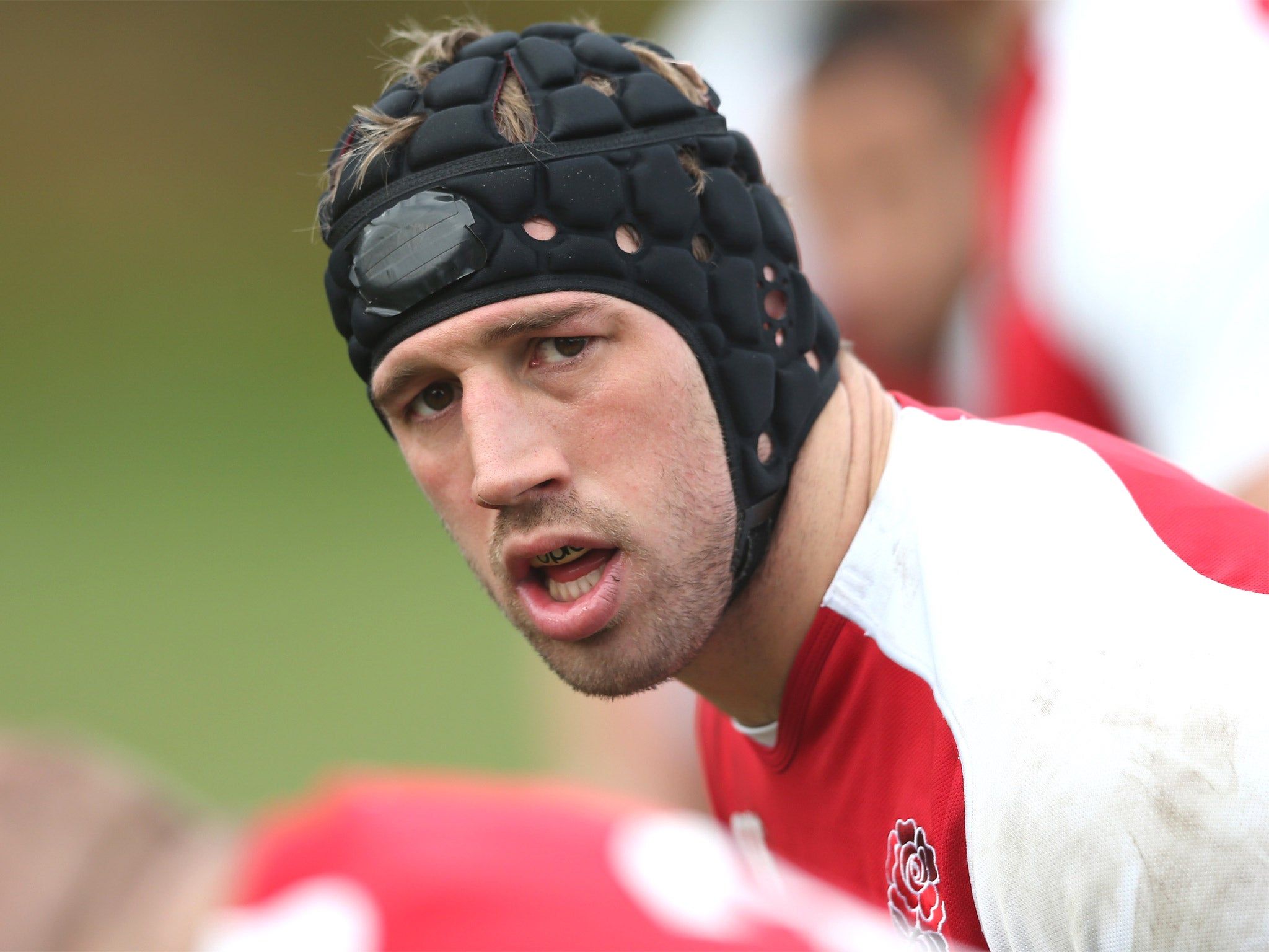 England captain Chris Robshaw in training at Pennyhill Park