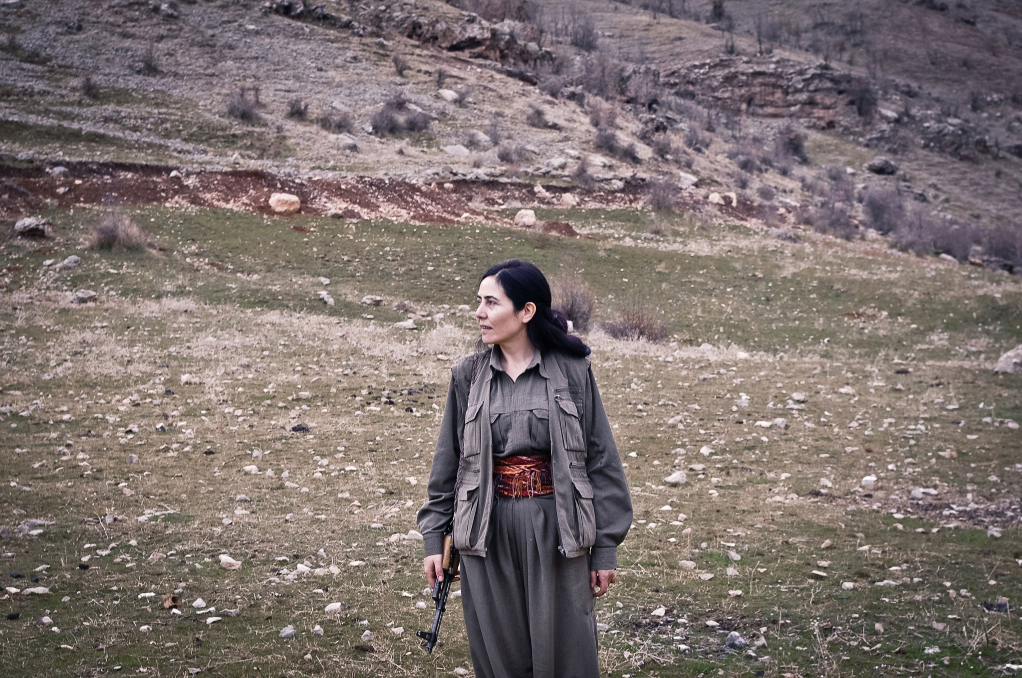 Ronahi Serhat, a PKK fighter, in the Qandil Mountains in Iraqi Kurdistan