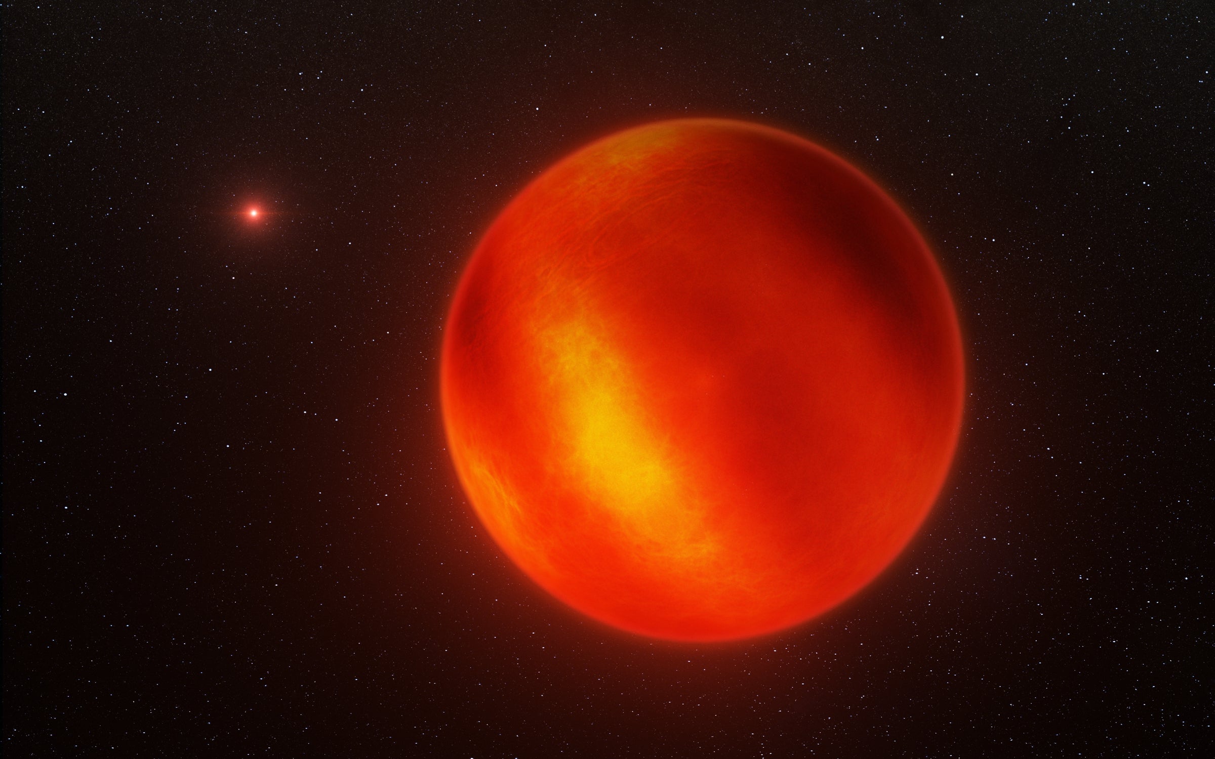 Artist's impression of Luhman 16B recreated from VLT observations