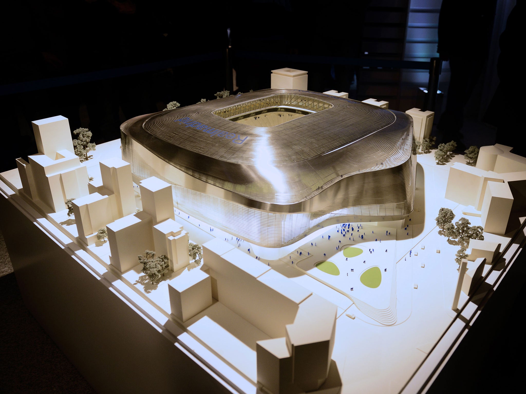 A mock up of the propose redevelopment of the Bernabeu