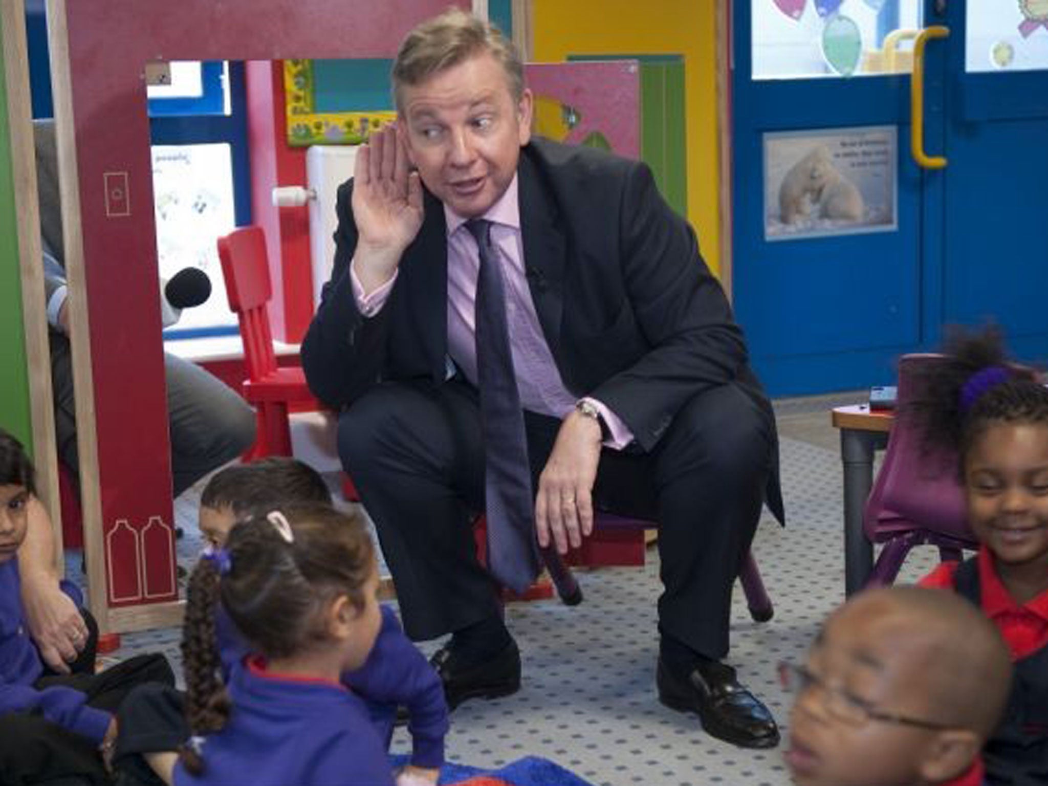 Education Secretary Michael Gove visits a school