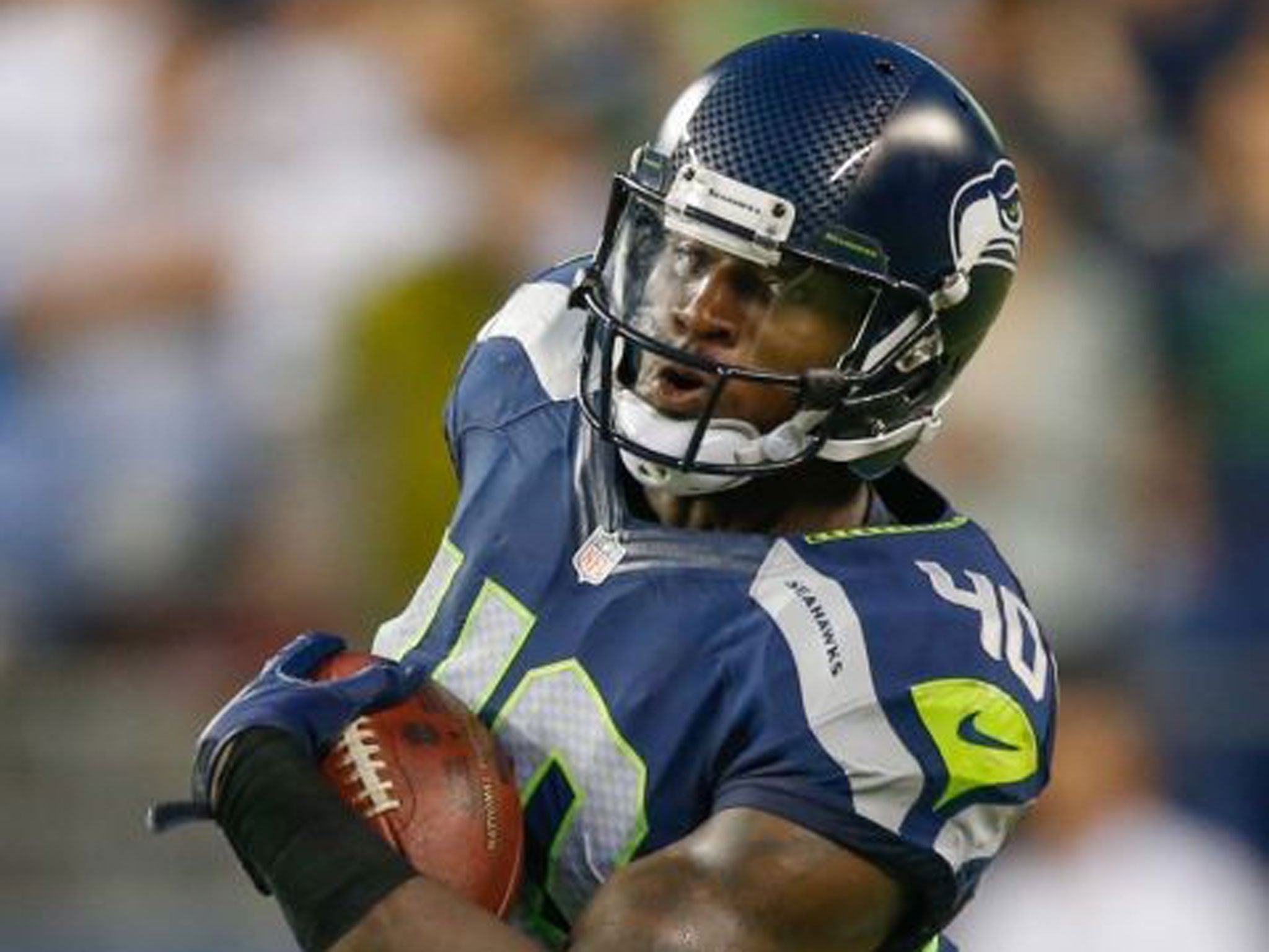 Show stopper: Derrick Coleman is hoping to help Seattle cope with the Broncos’ high-octane offense