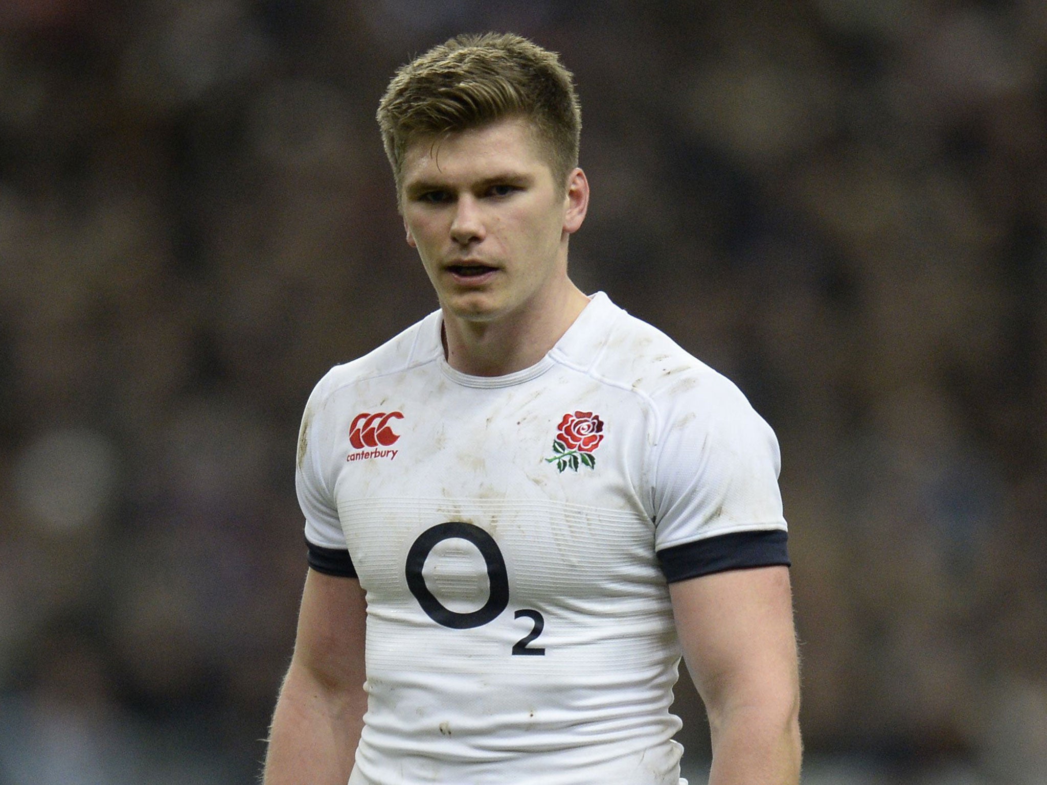 Owen Farrell suffered cramp in the late stages in Paris, with no fly-half available to replace him