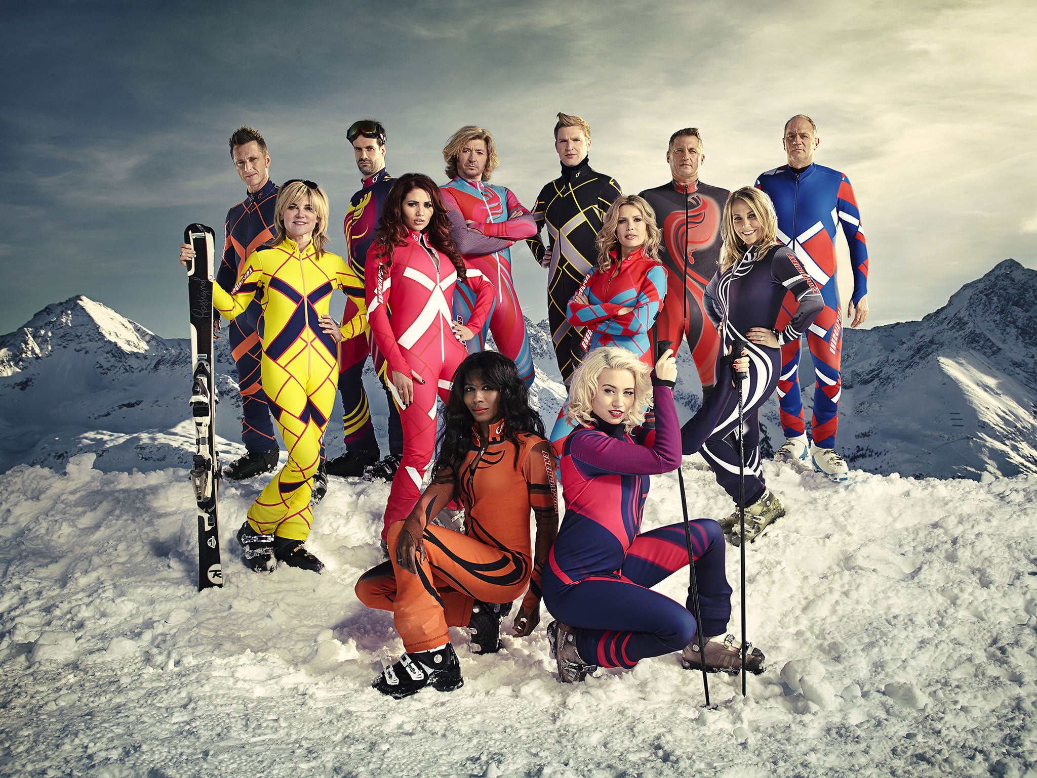 That's one hell of a lot of lycra: The original 12 celebrities in Austria ahead of reality TV show, The Jump