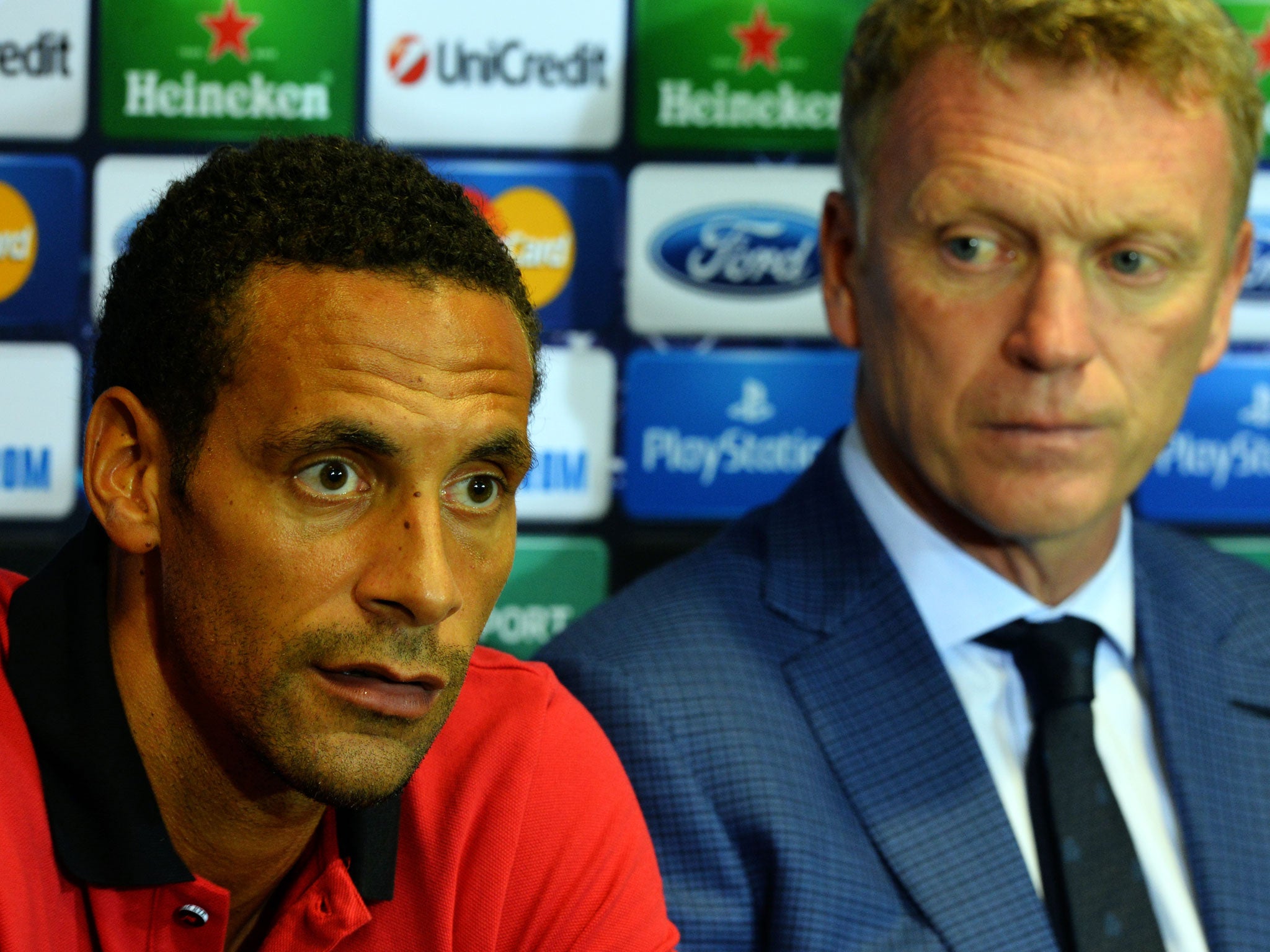 Rio Ferdinand and David Moyes