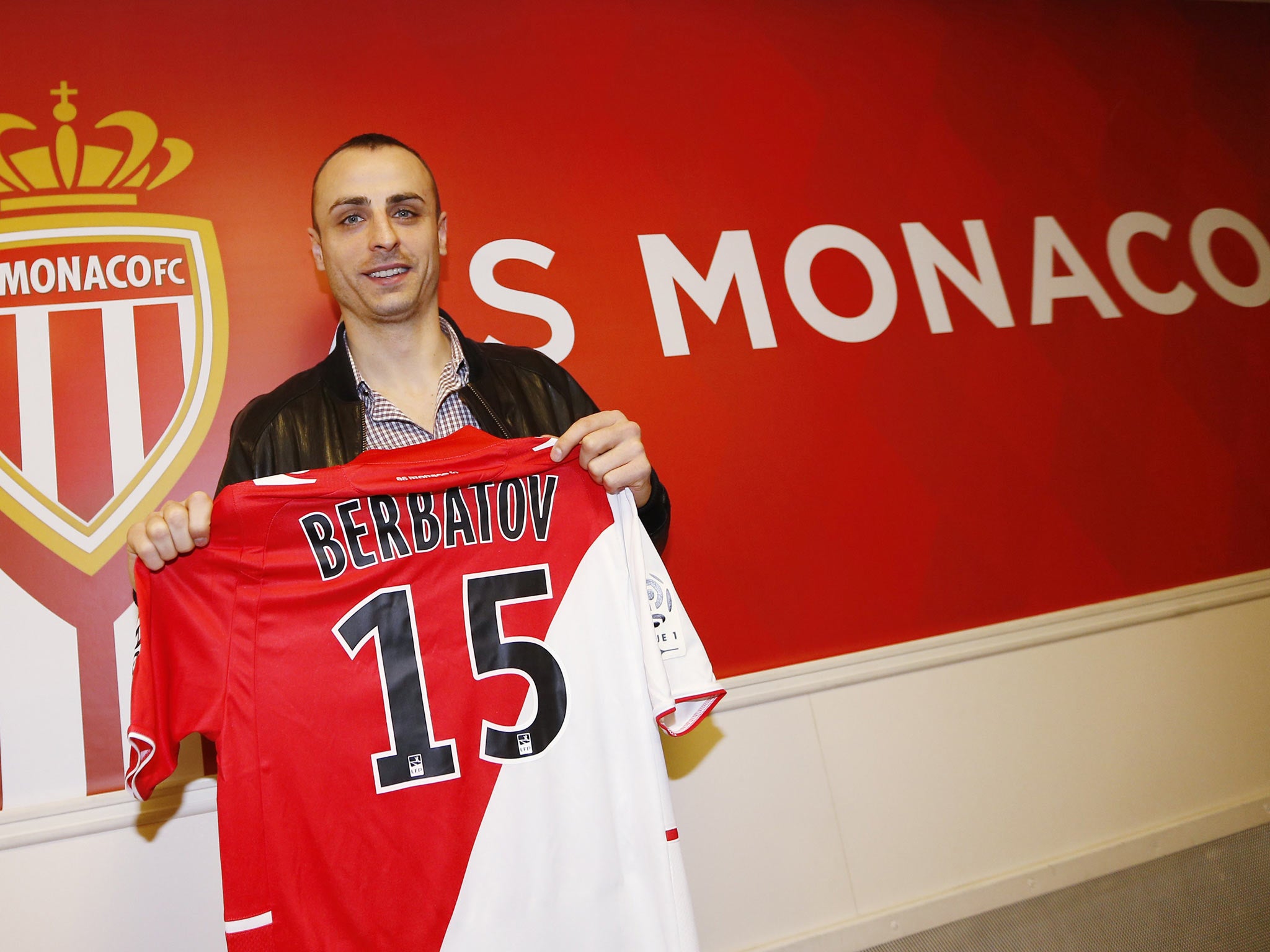 Dimitar Berbatov pictured after joining Monaco on loan