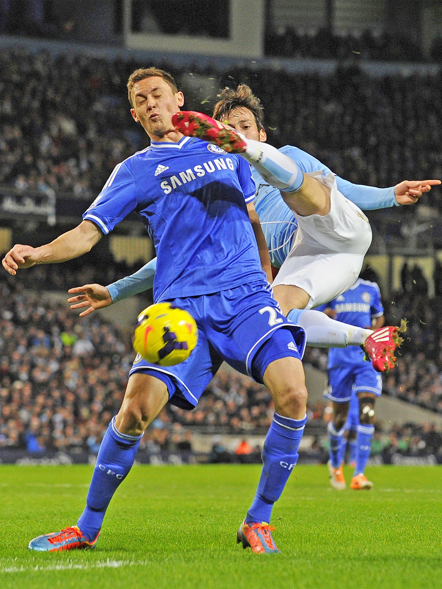 Manchester City’s David Silva vies for the ball with Chelsea’s Nemanja Matic, who said his side were well drilled