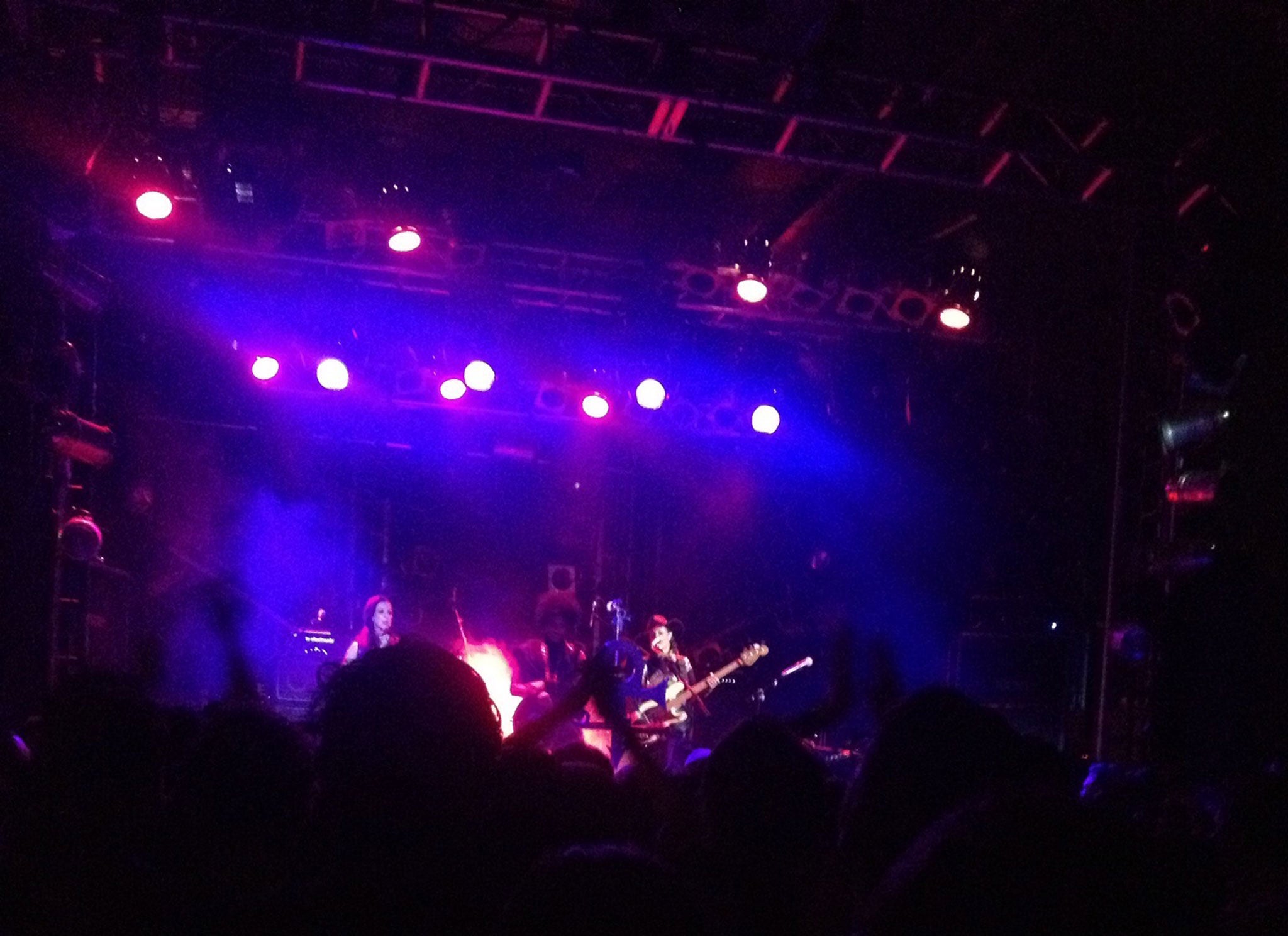 American singer Prince on stage during his secret gig at the Electric Ballroom in Camden