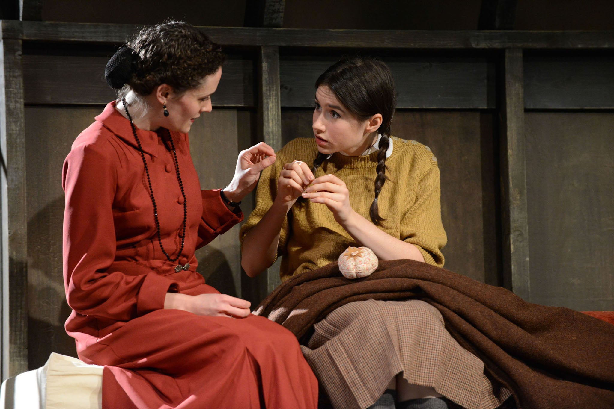 Emma Deegan (Helga) and Gabrielle Dempsey (Eva) in Kindertransport
