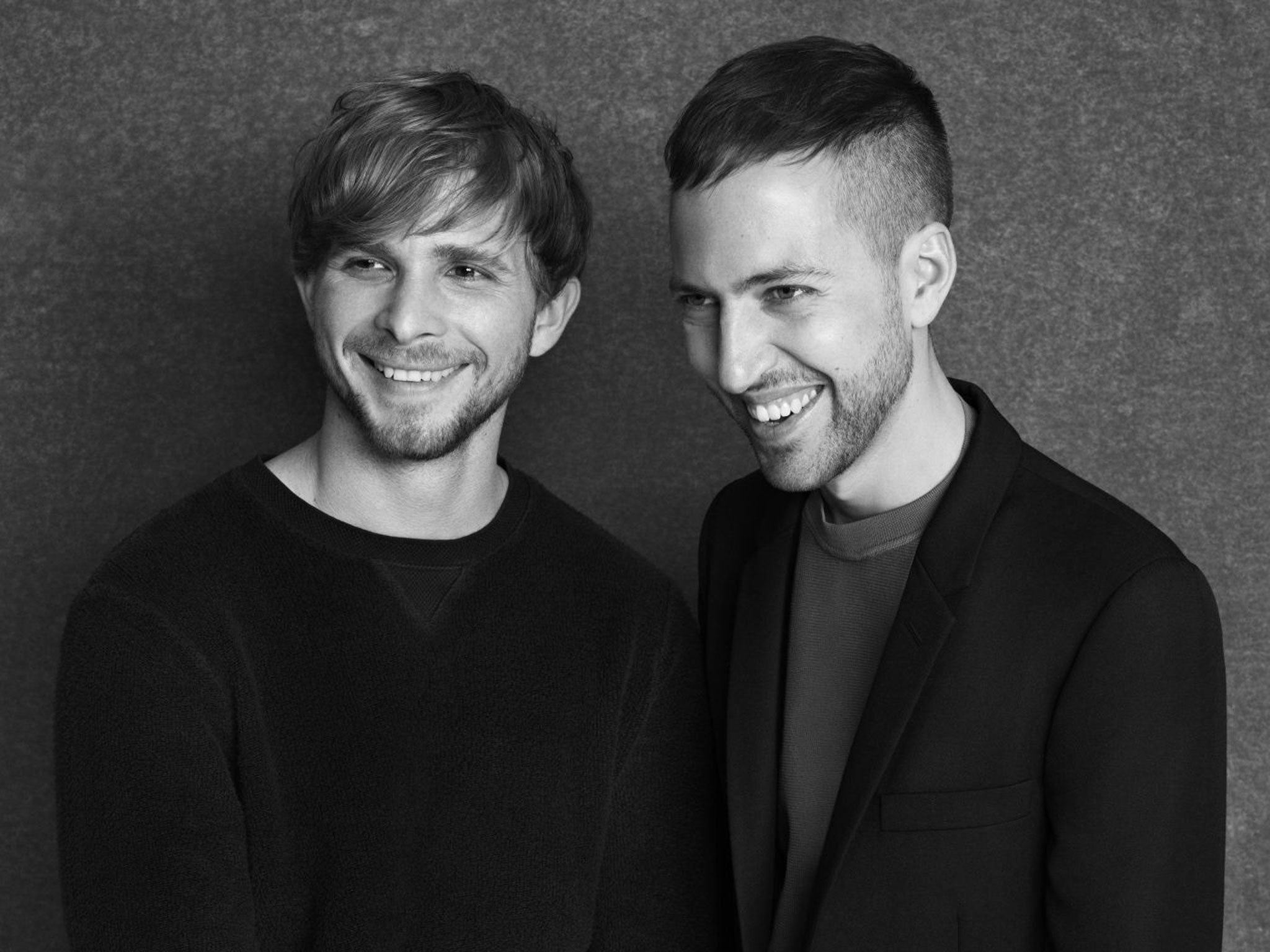 The designers Christopher de Vos (left) and Peter Pilotto