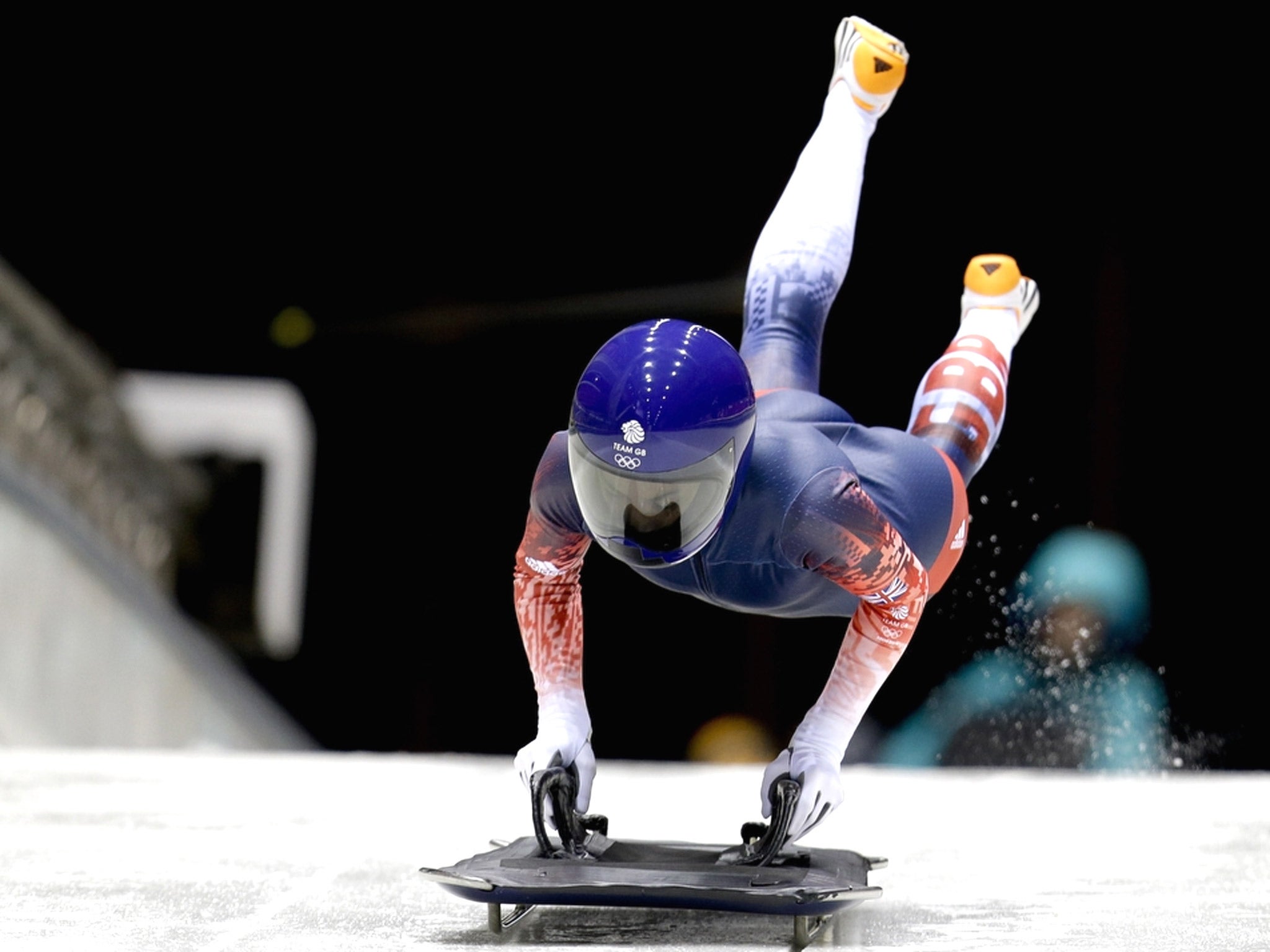 British skeleton medal hope Shelly Rudman starts a training run