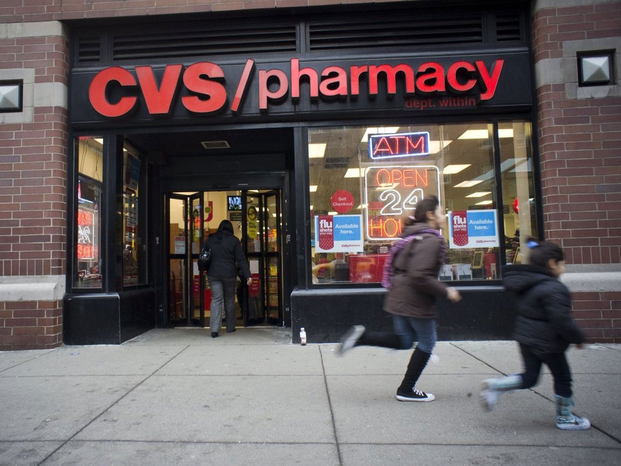 A CVS pharmacy in the New York. The chain announced that it will stop selling tobacco products by October 1, 2014.