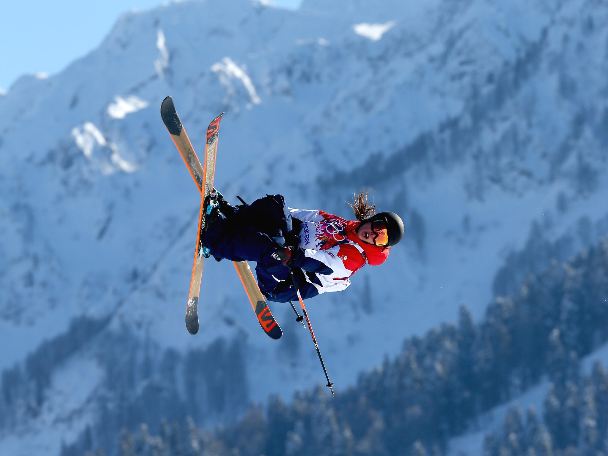 British freestyle skier James Woods during practice (Getty)