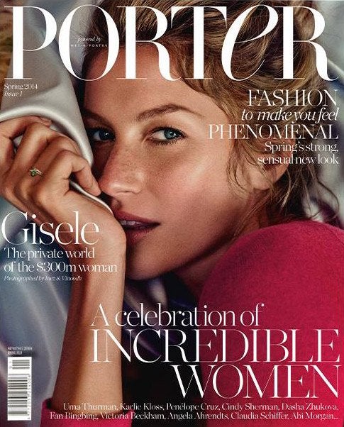 Gisele Bundchen covers Net-a-Porter's debut magazine issue- Porter