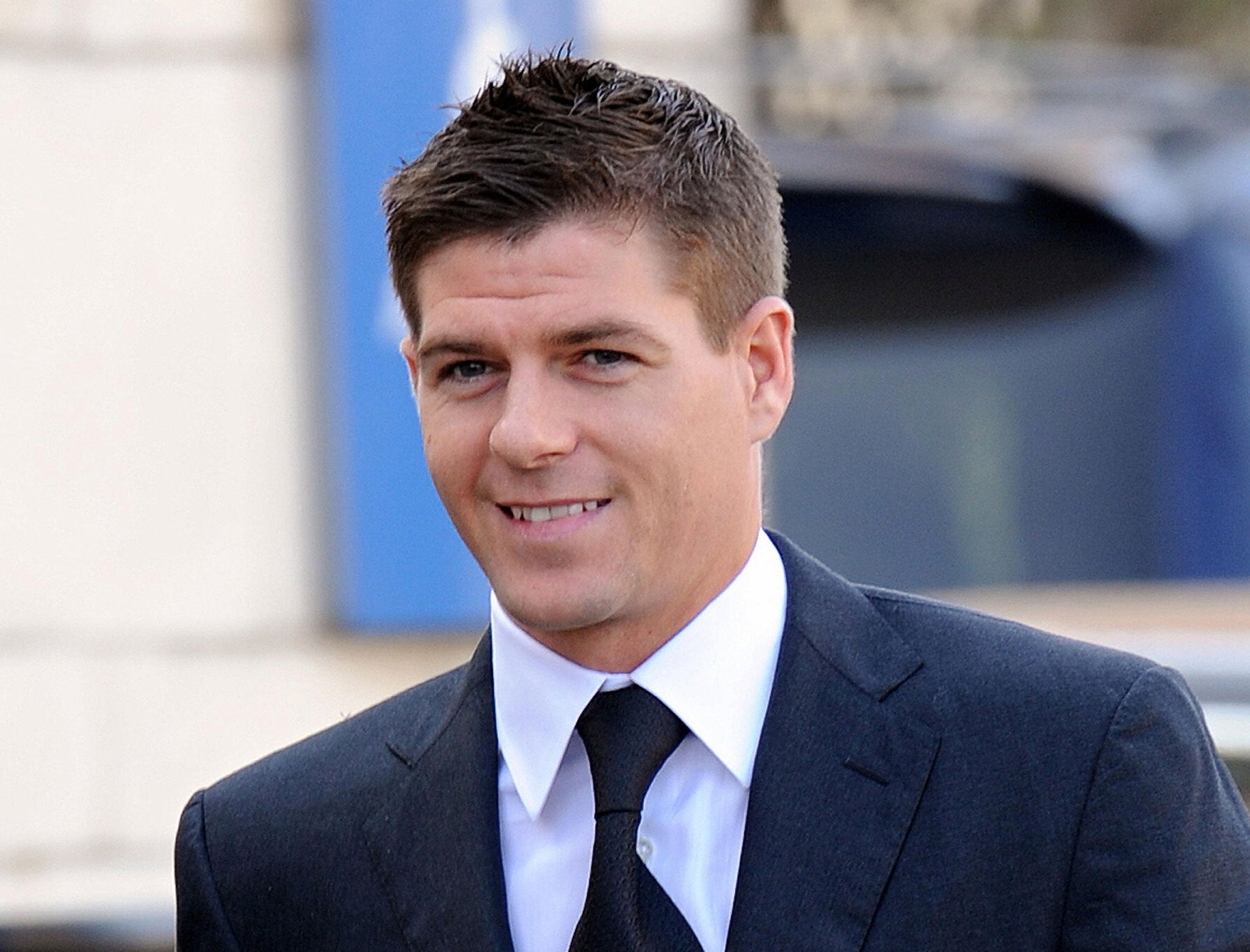 Steven Gerrard at North Sefton magistrates court, Southport, in 2009. He was later cleared of an affray charge.