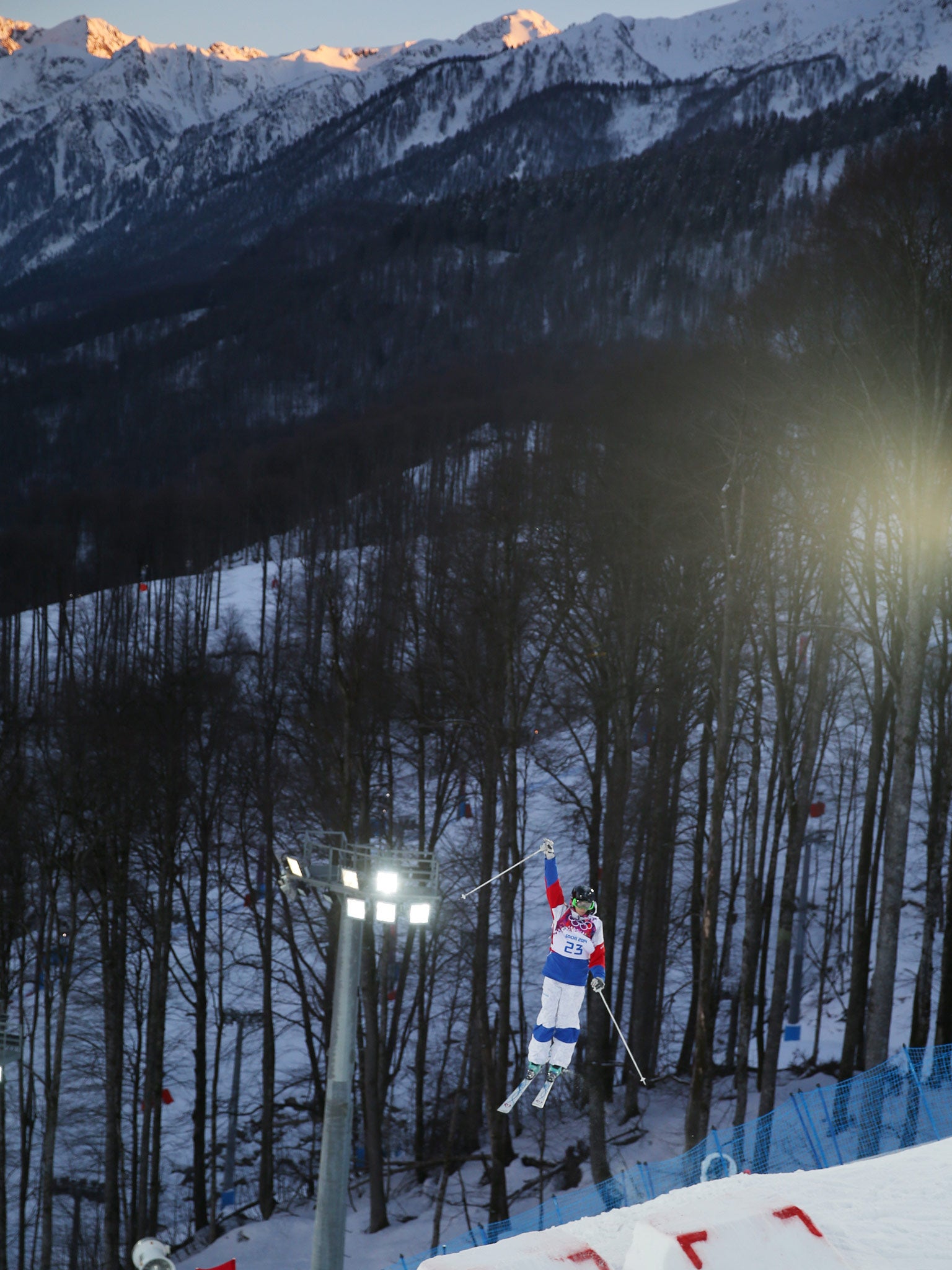 Marika Pertakhiya of Russia competes in the Ladies' Moguls Qualification