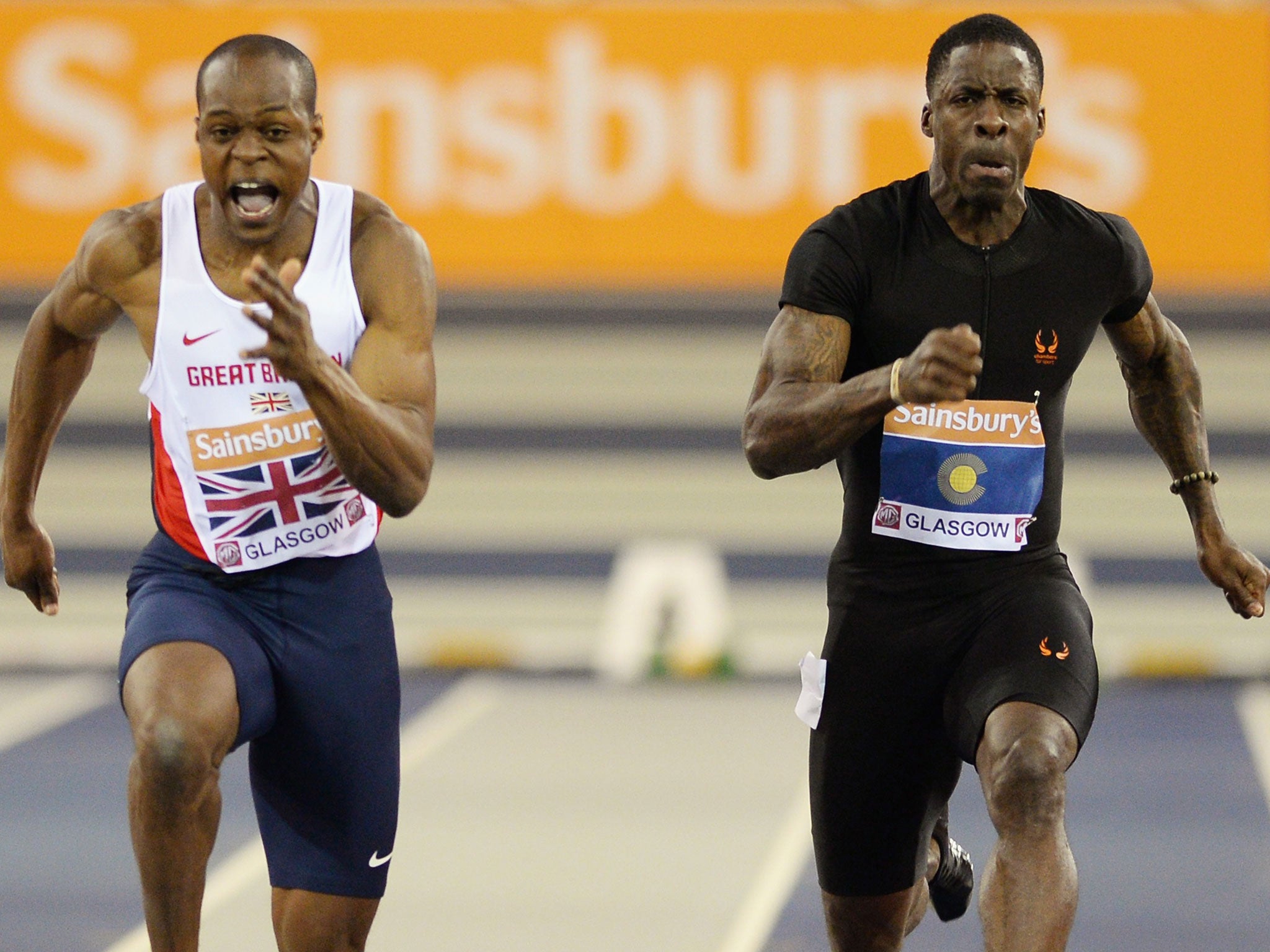 James Dasaolu (left) and Dwain Chambers will go head-to-head