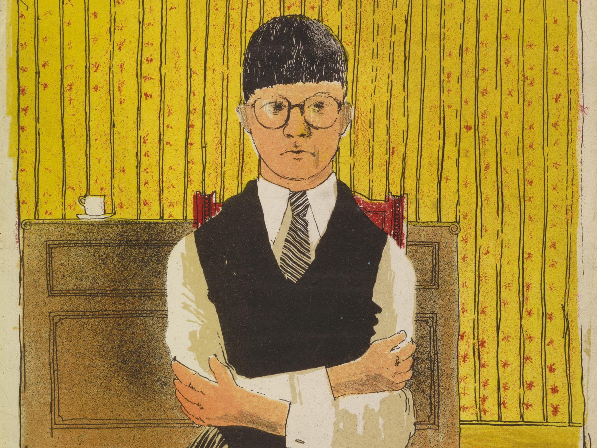 David Hockney’s ‘Self Portrait’, lithograph (1954)