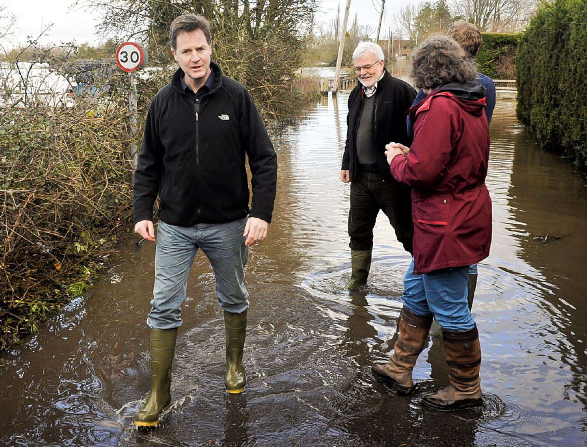 Nick Clegg visited Burrowbridge in Somerset yesterday