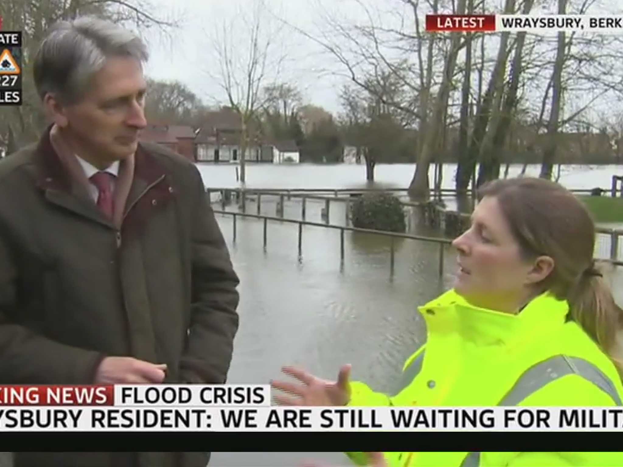 A local resident confronts Hammond