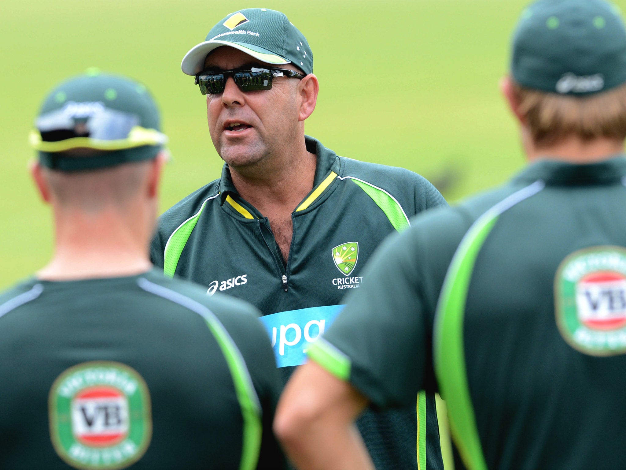 Australia’s coach, Darren Lehmann, during a nets session at Centurion