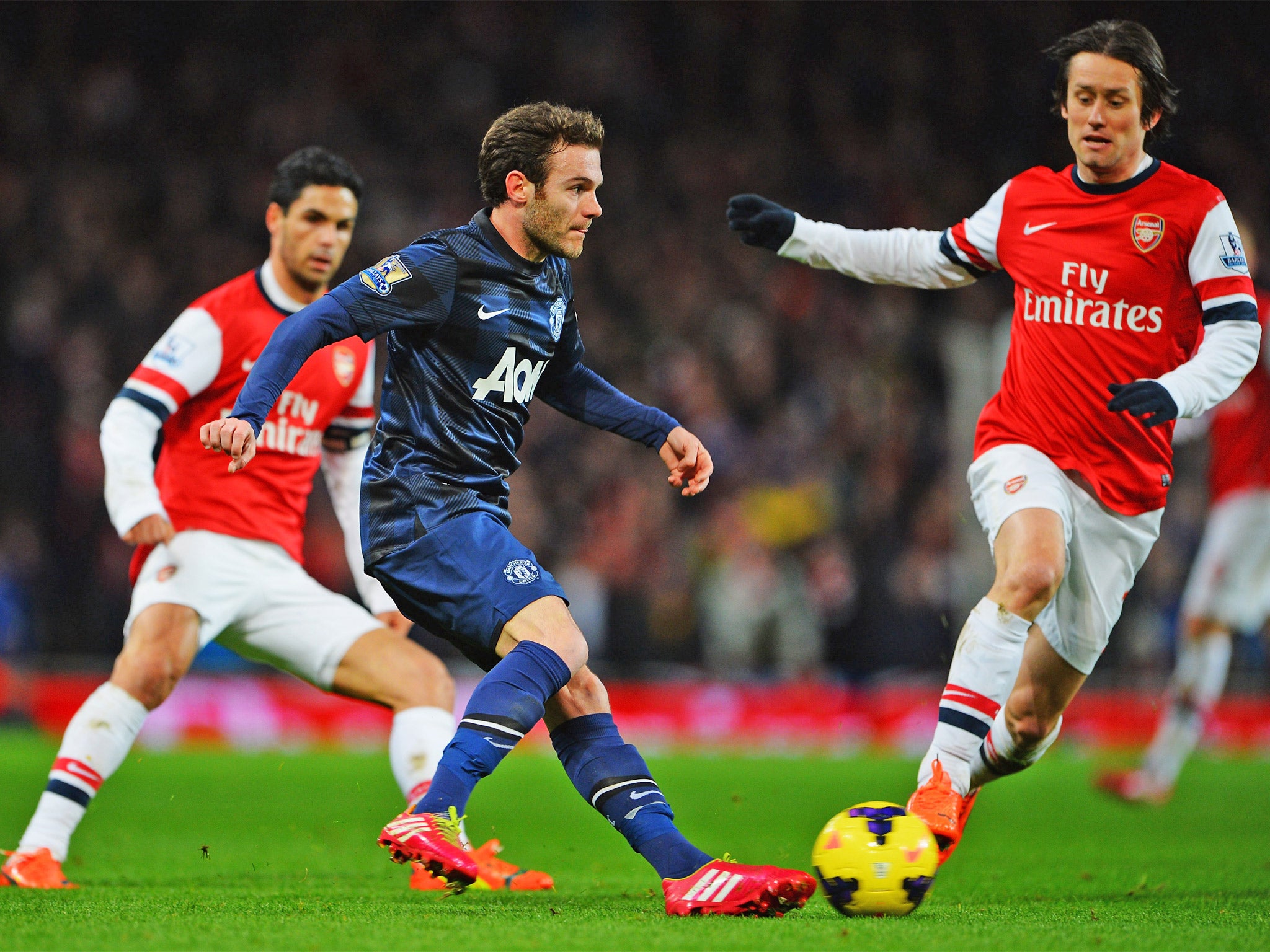 Juan Mata on the ball for Manchester United