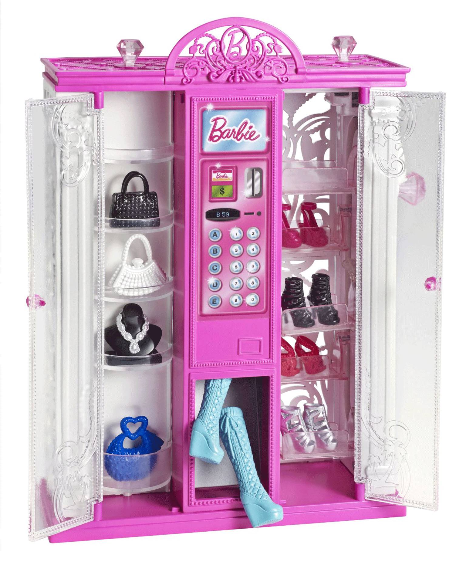 Barbie left her 'fashion vending machine' at home for the SI shoot (Picture: Amazon)