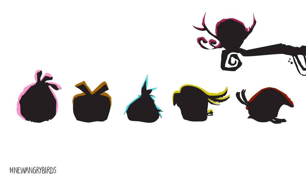 A teaser image from Rovio's Twitter account showing the outlines of the new birds.