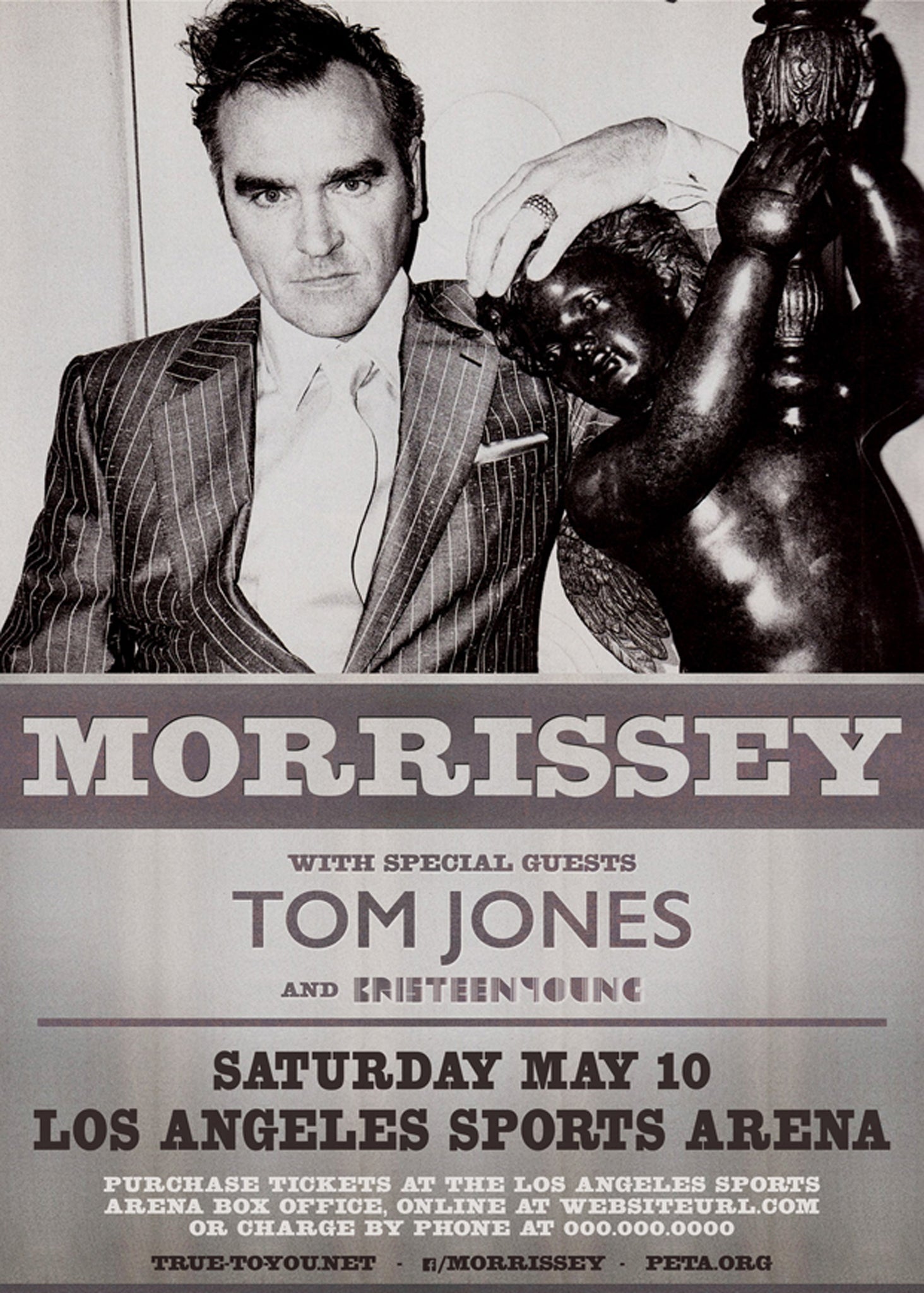 Tom Jones will support Morrissey during his performance at LA's Sports Arena