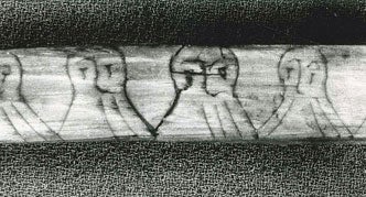 An example of the more elaborate rune codes where the text has been written using the hairs of the beards. Credit: Aslak Liestol/Museum of Cultural History