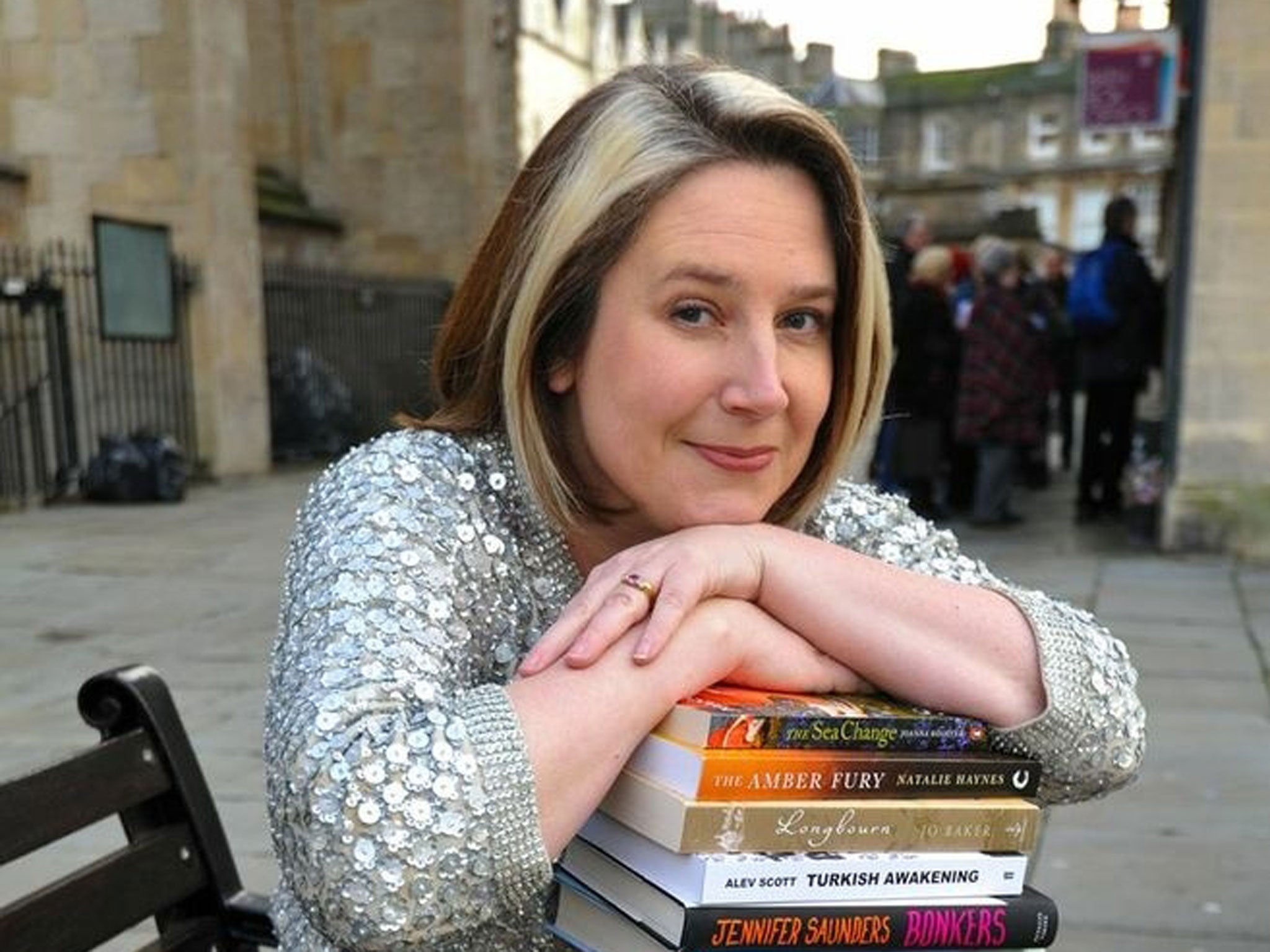 Top of the pile: Viv Groskop, artistic director of this year's Independent Bath Literature Festival