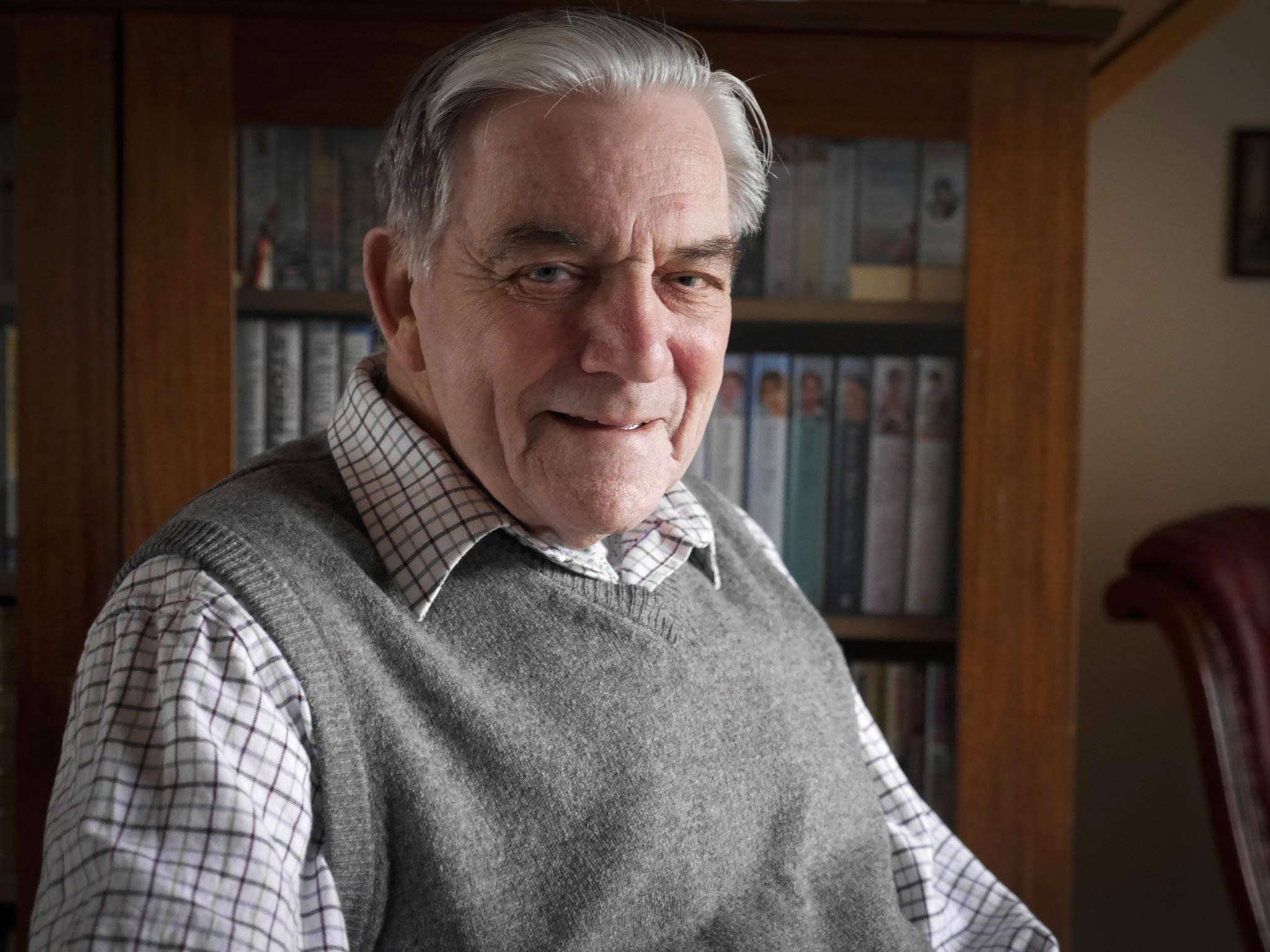 Bill Spence, aka romantic novelist Jessica Blair at his home in Ampleforth, North Yorkshire,