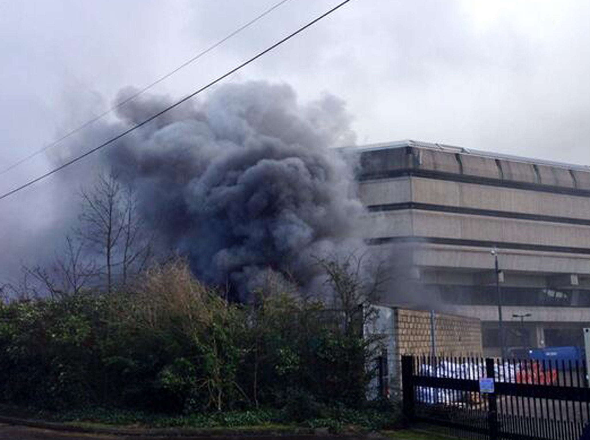 The fire near the National Archives in Kew