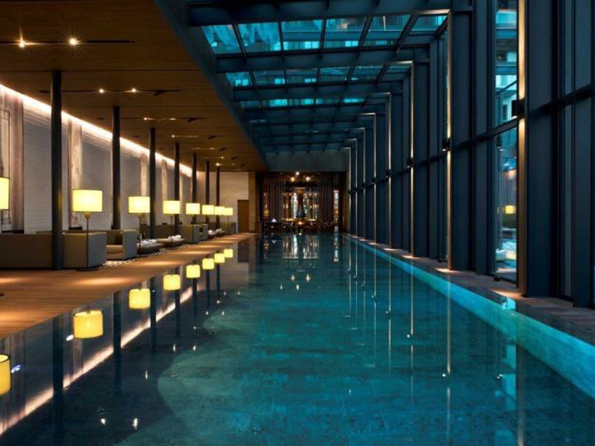 The swimming pool at the Chedi