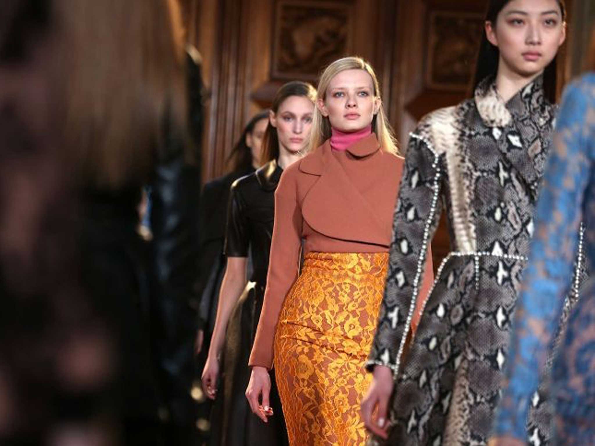 Models from the Emilia Wickstead show