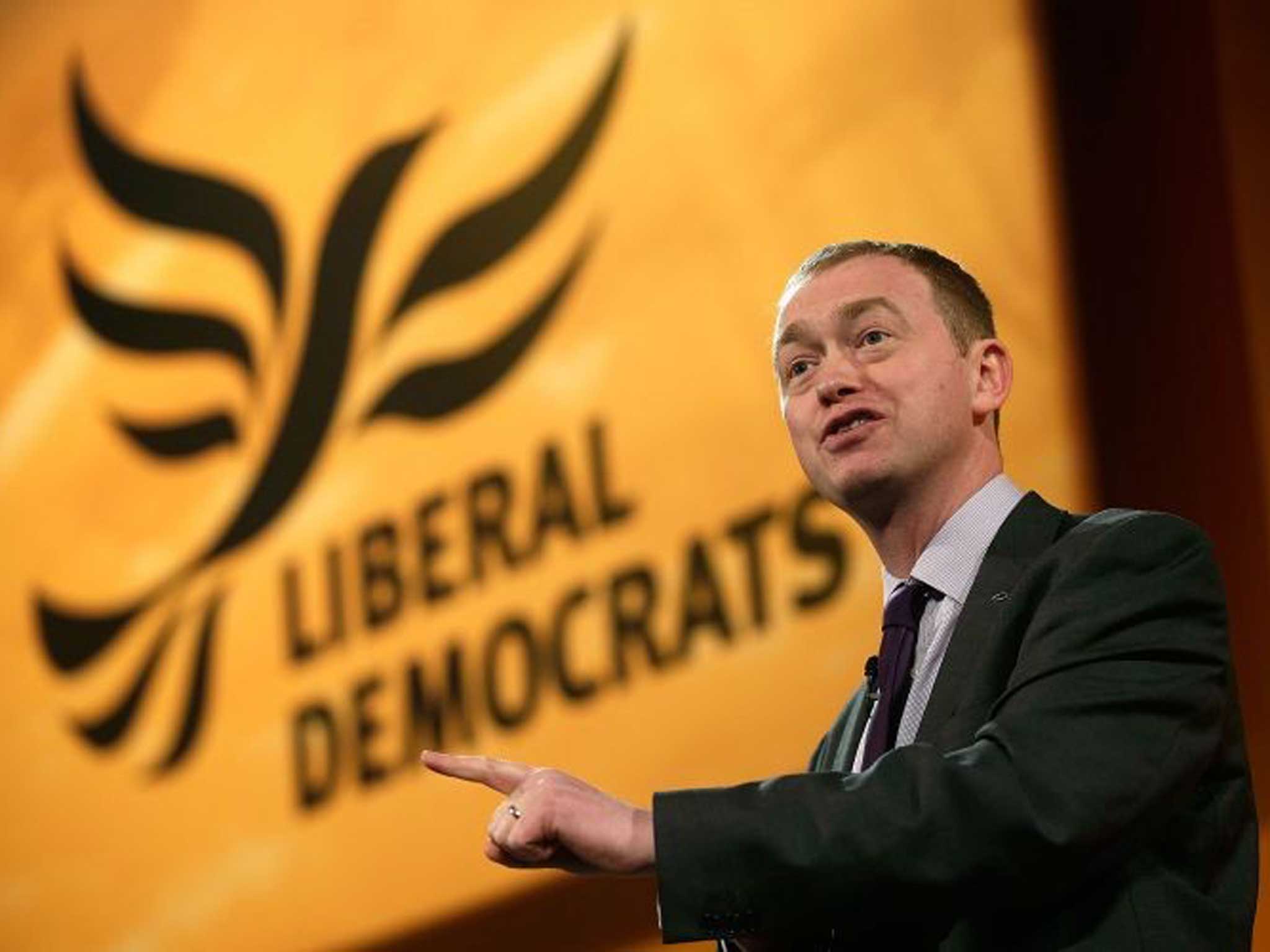 Next Lib Dem leader? Tim Farron, then party president, at the spring conference last year in Brighton