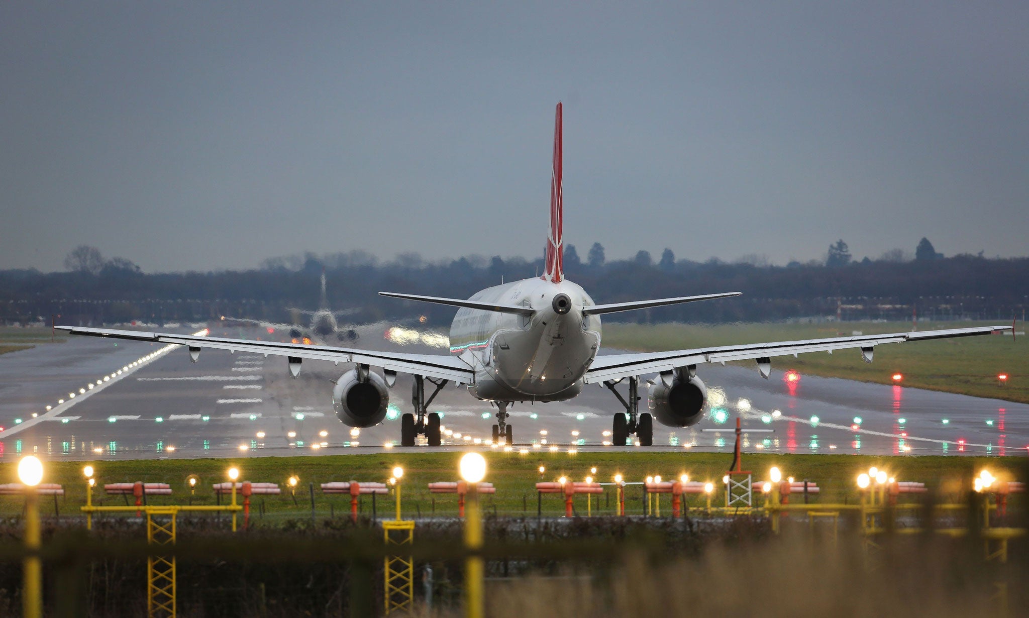 File image: Planes heading for Heathrow and Gatwick at the height of Friday's storm reportedly issued emergency 'mayday' distress calls over central London