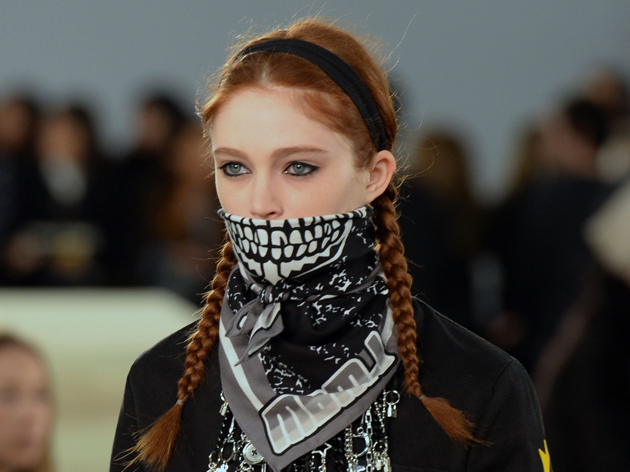Badass: Ninja bandannas at Marc by Marc Jacobs (AFP/Getty Images)