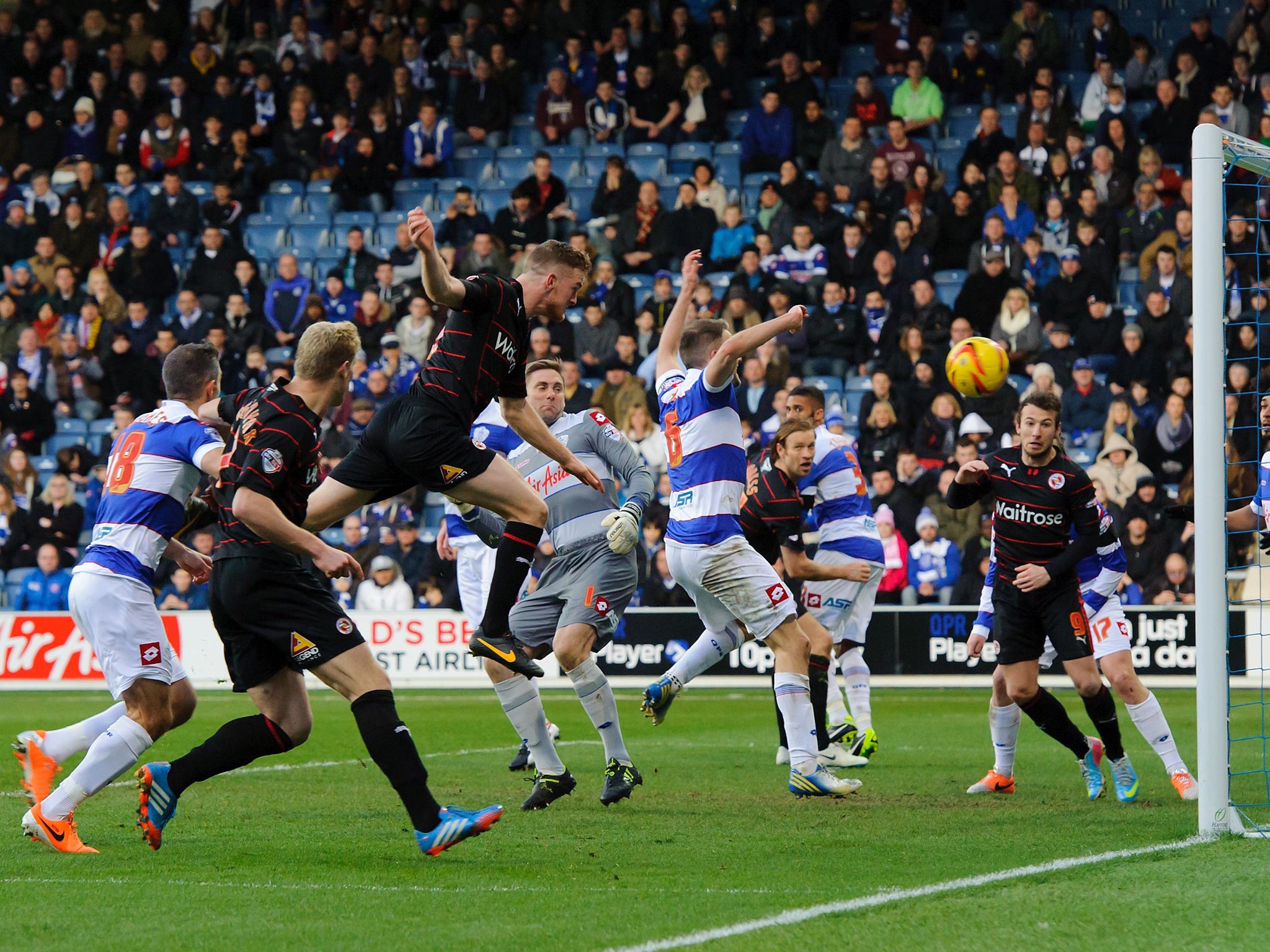 Alex Pearce heads home Reading’s second goal