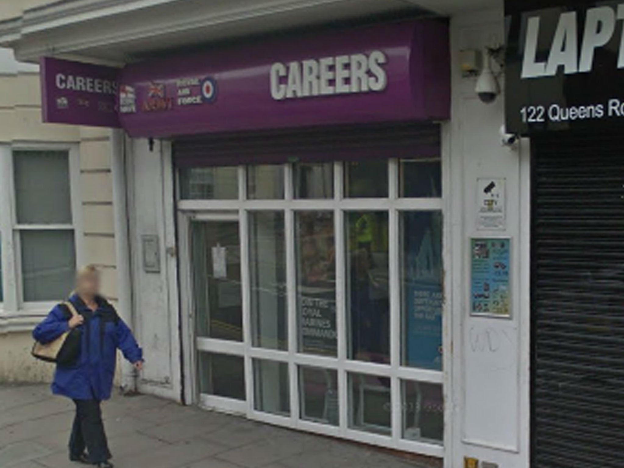 The Army careers centre in Brighton, one of the locations where a suspicious package was sent by a group claiming to be the IRA