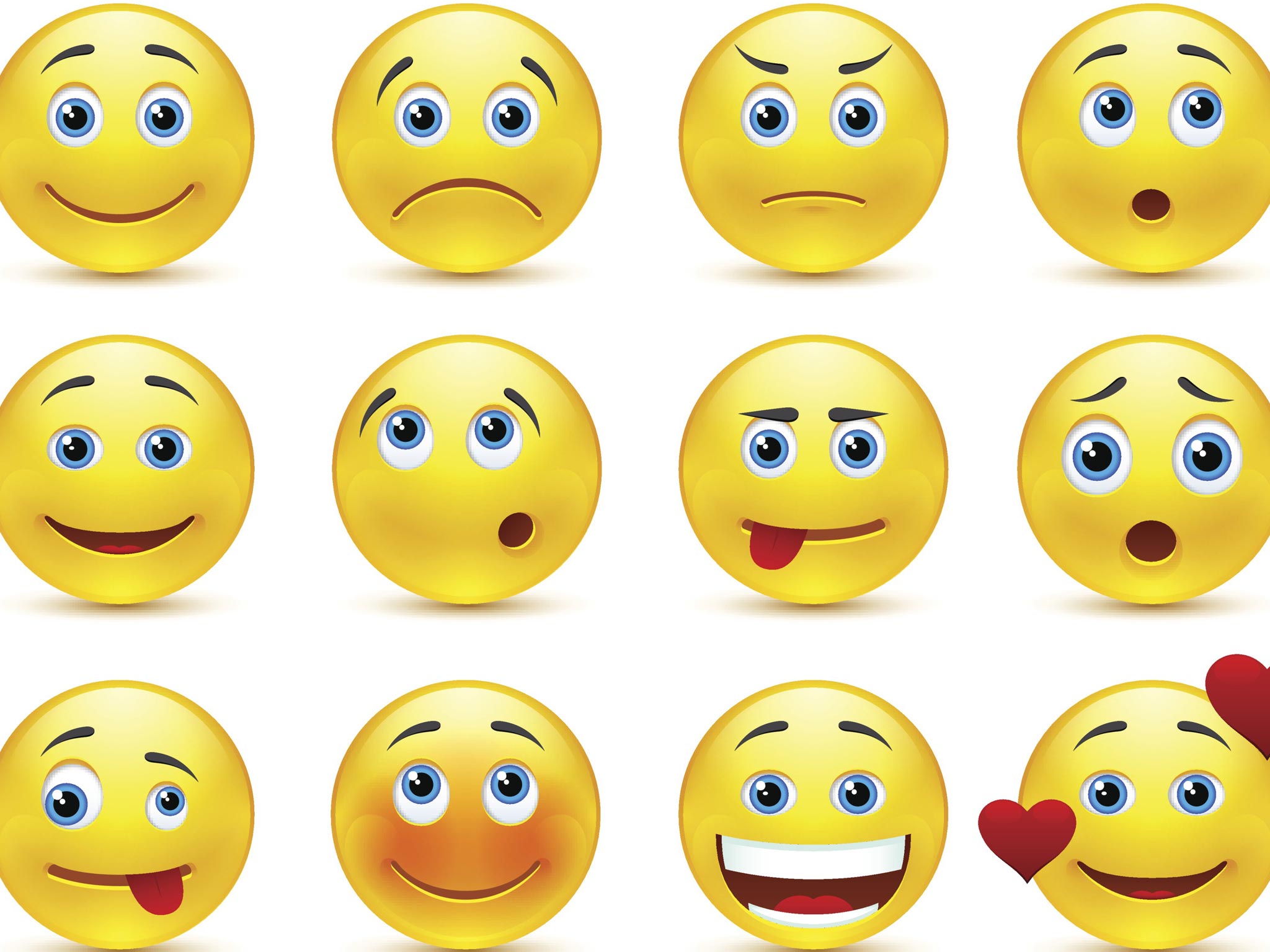 Shiny, happy people: the range of emoticons is now enormous