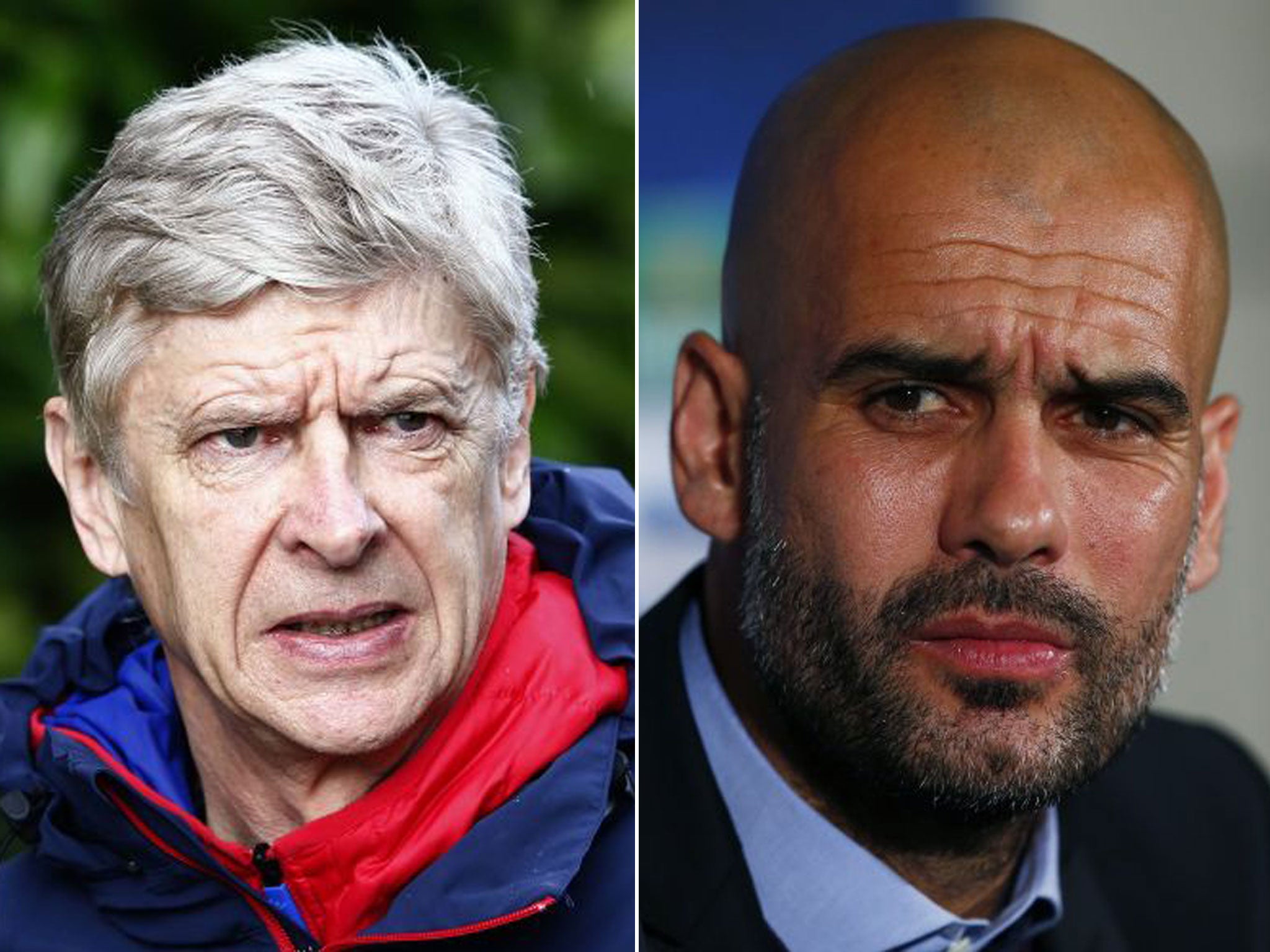 Arsene Wenger and Pep Guardiola