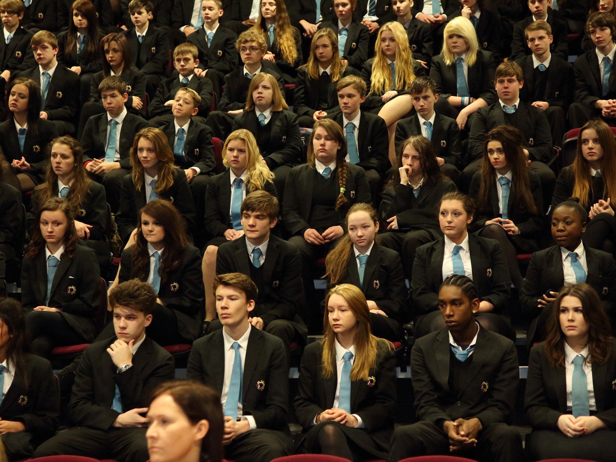 Ambitious: Pupils at Wellington Academy